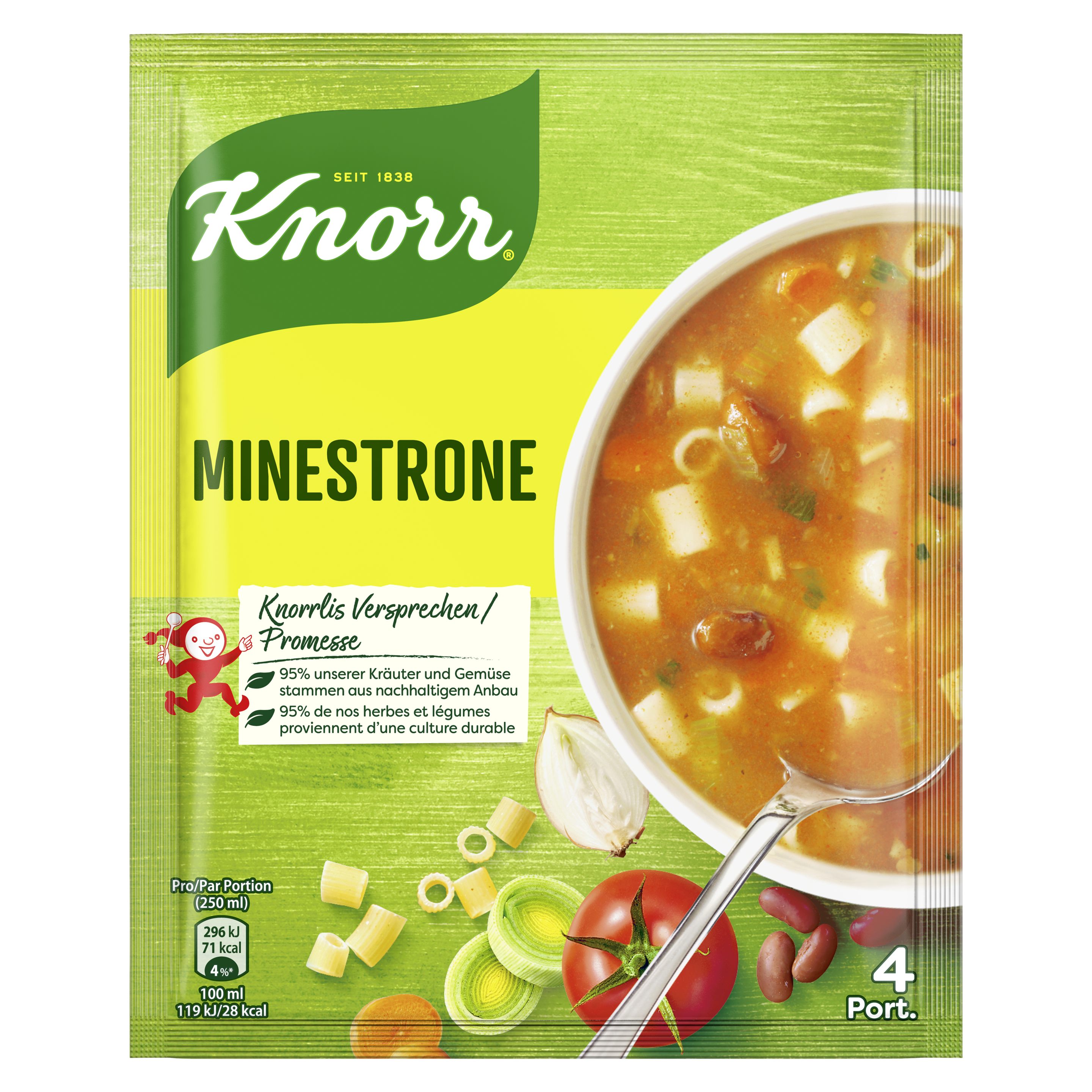 KNORR Minestrone Suppe Beutel 4 Portionen