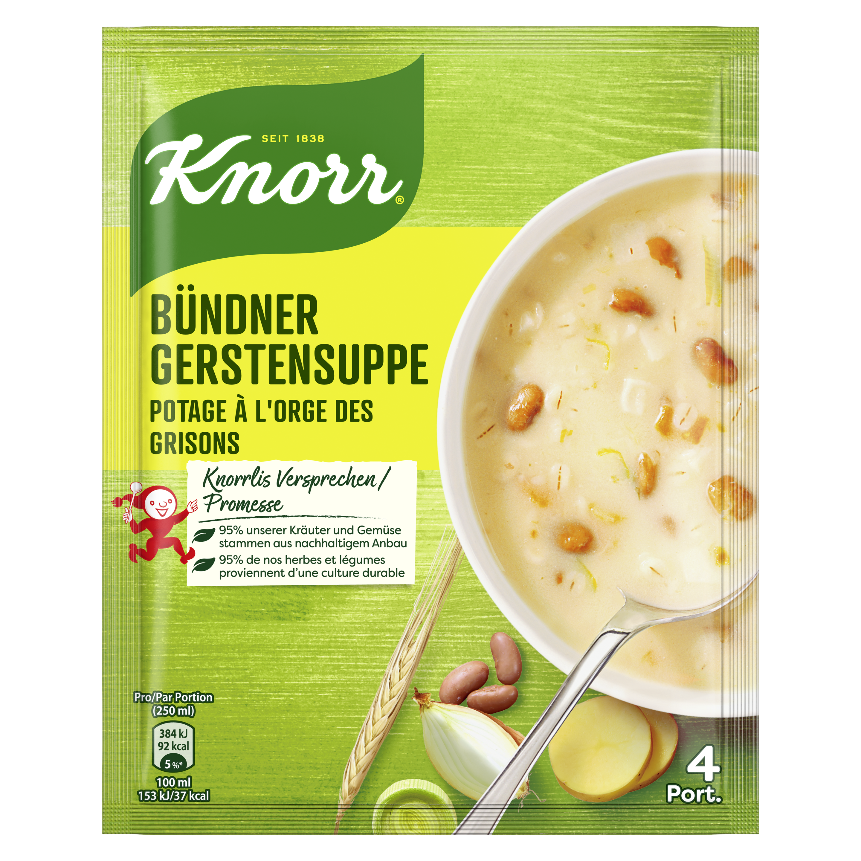 KNORR Bündner Gerstensuppe Beutel 4 Portionen
