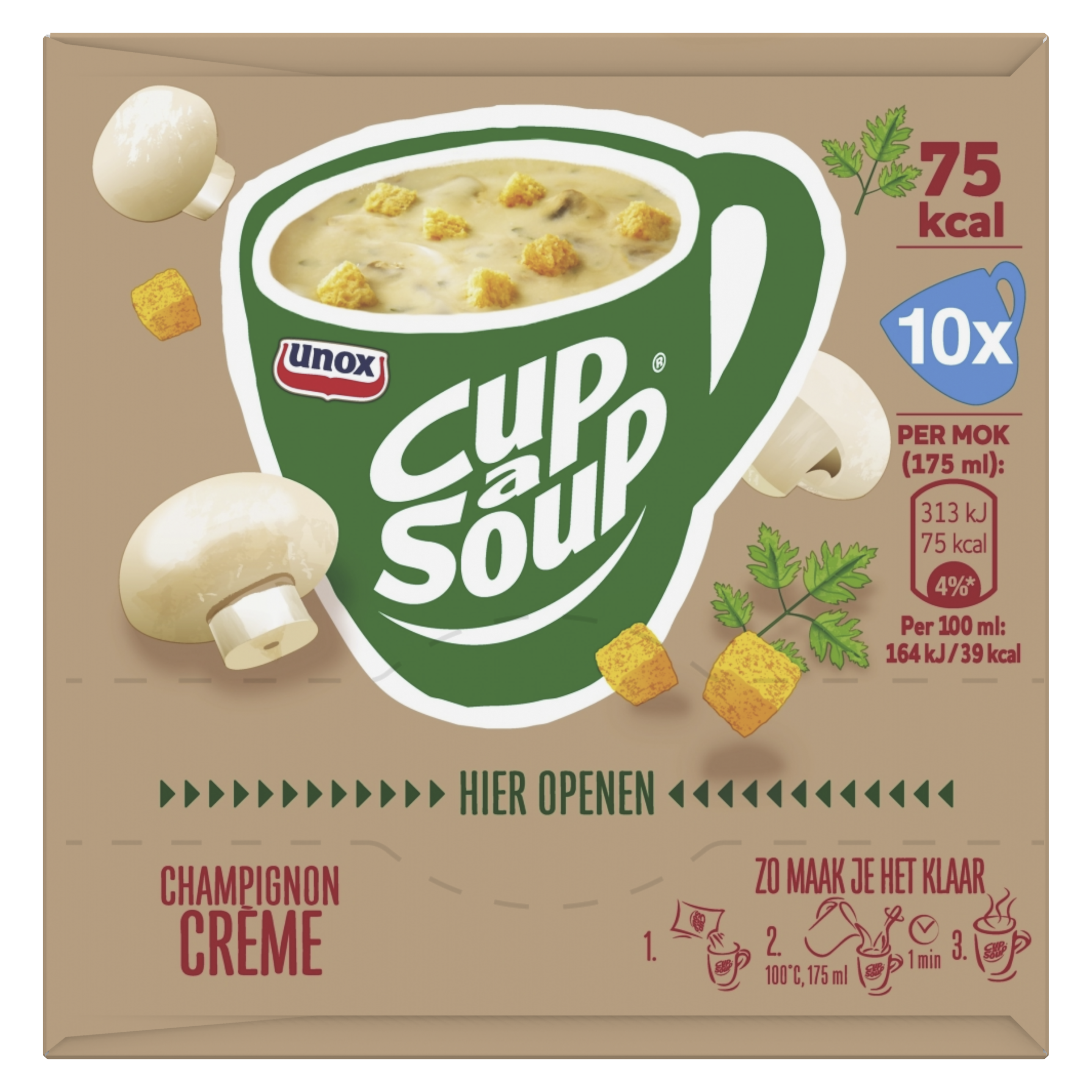Unox  Cup-a-Soup Champignon Crème 10 x 175 ml
