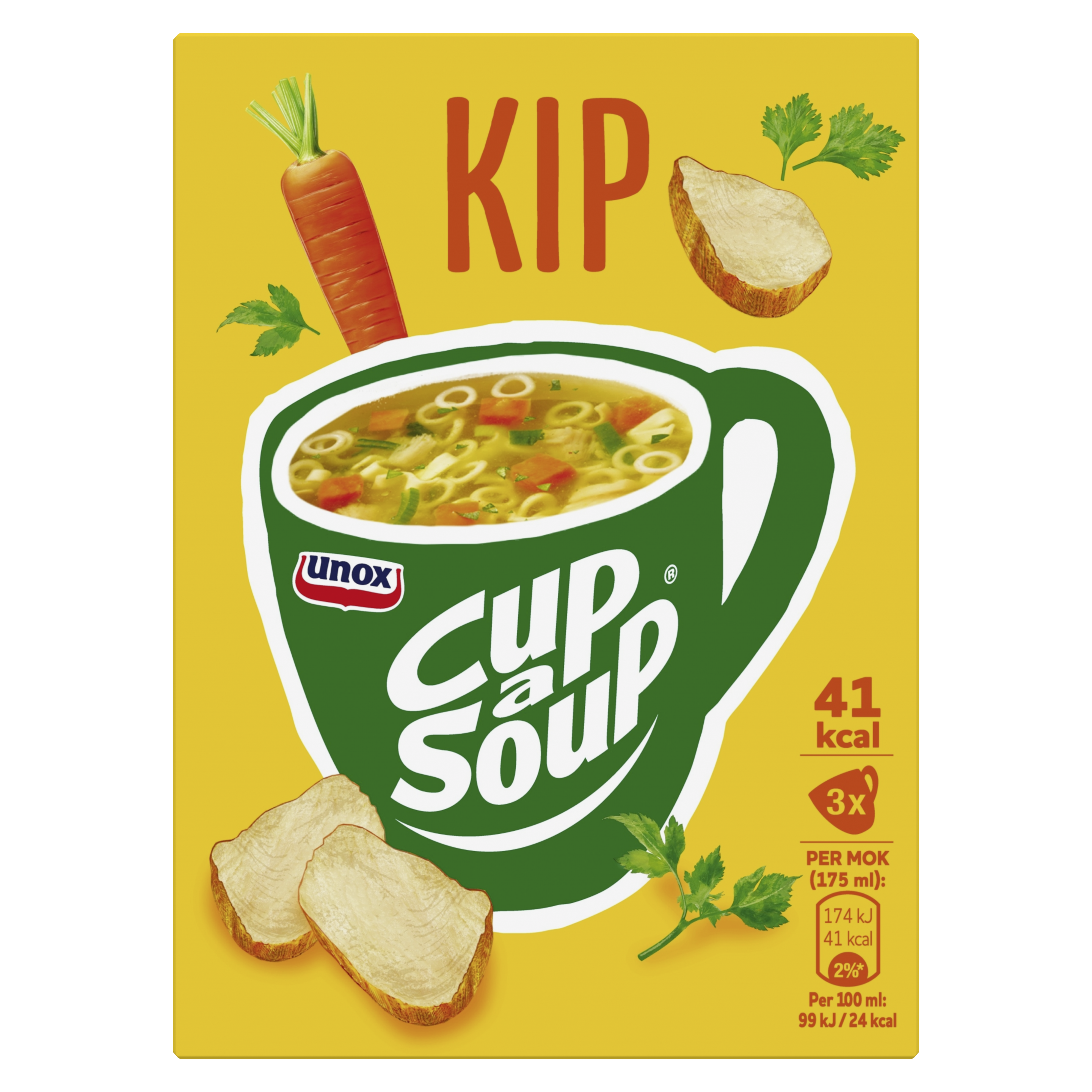 Unox  Cup-a-Soup Kip 3 x 175 ml