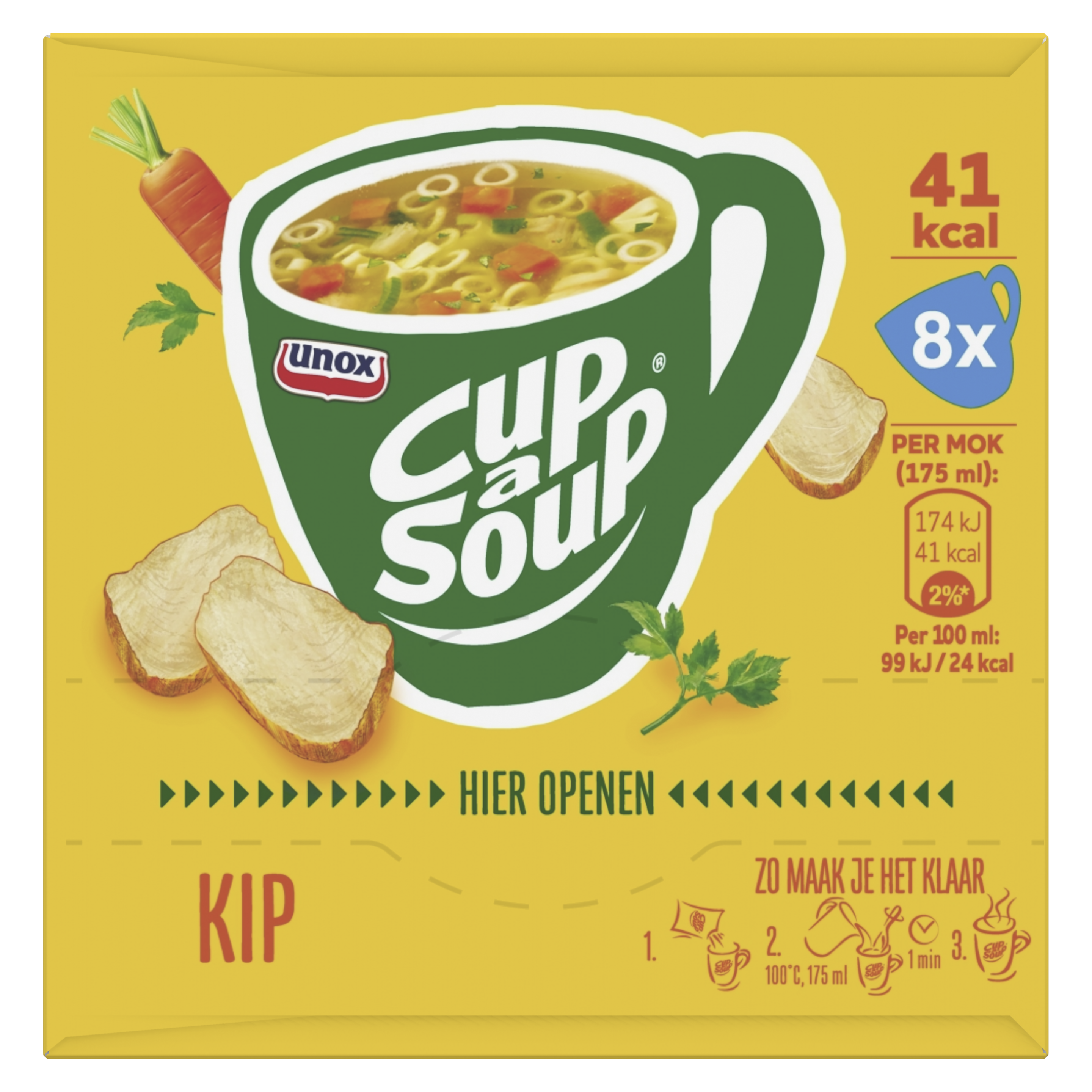 Unox  Cup-a-Soup Kip 8 x 175 ml