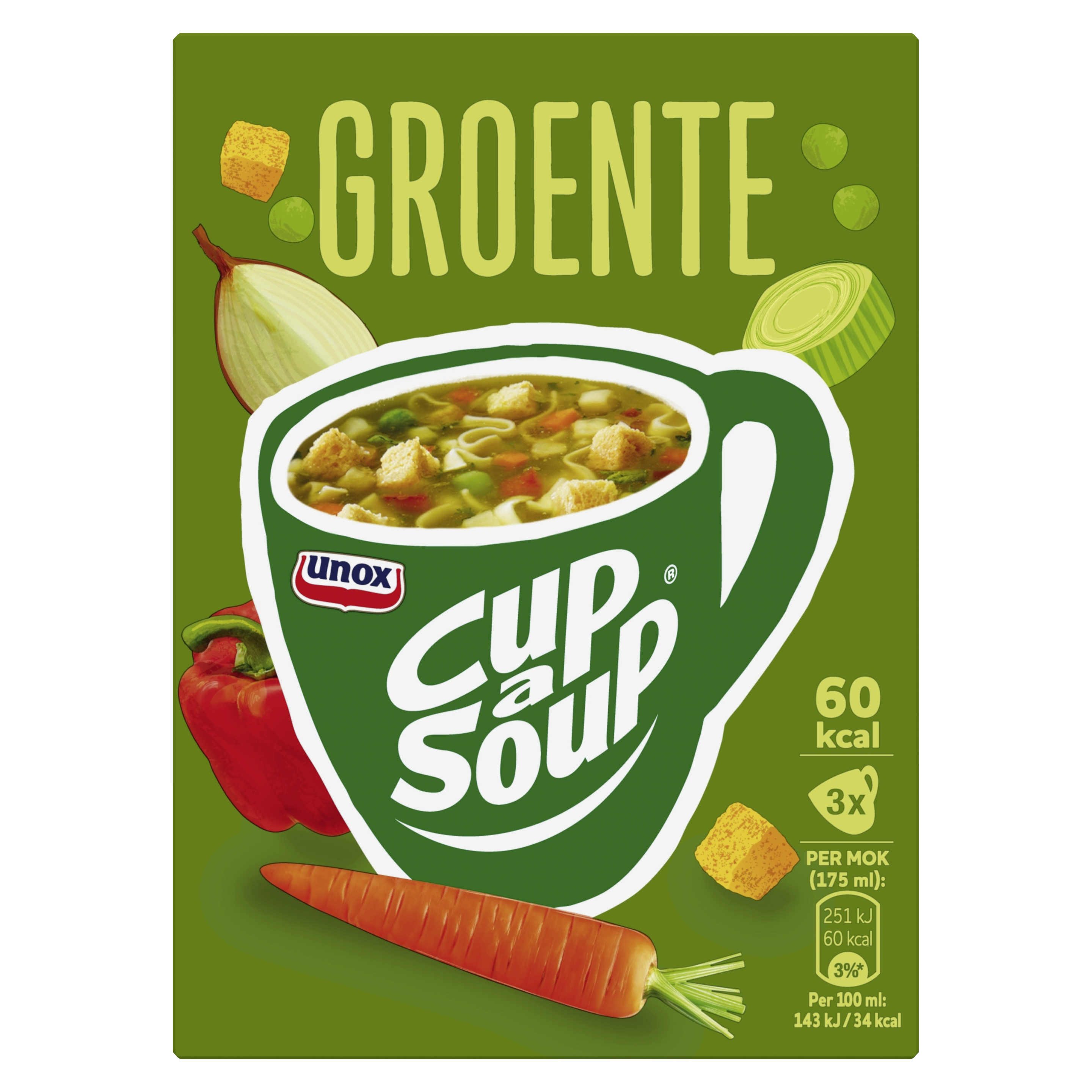 Unox  Cup-a-Soup Groente 3 x 175 ml