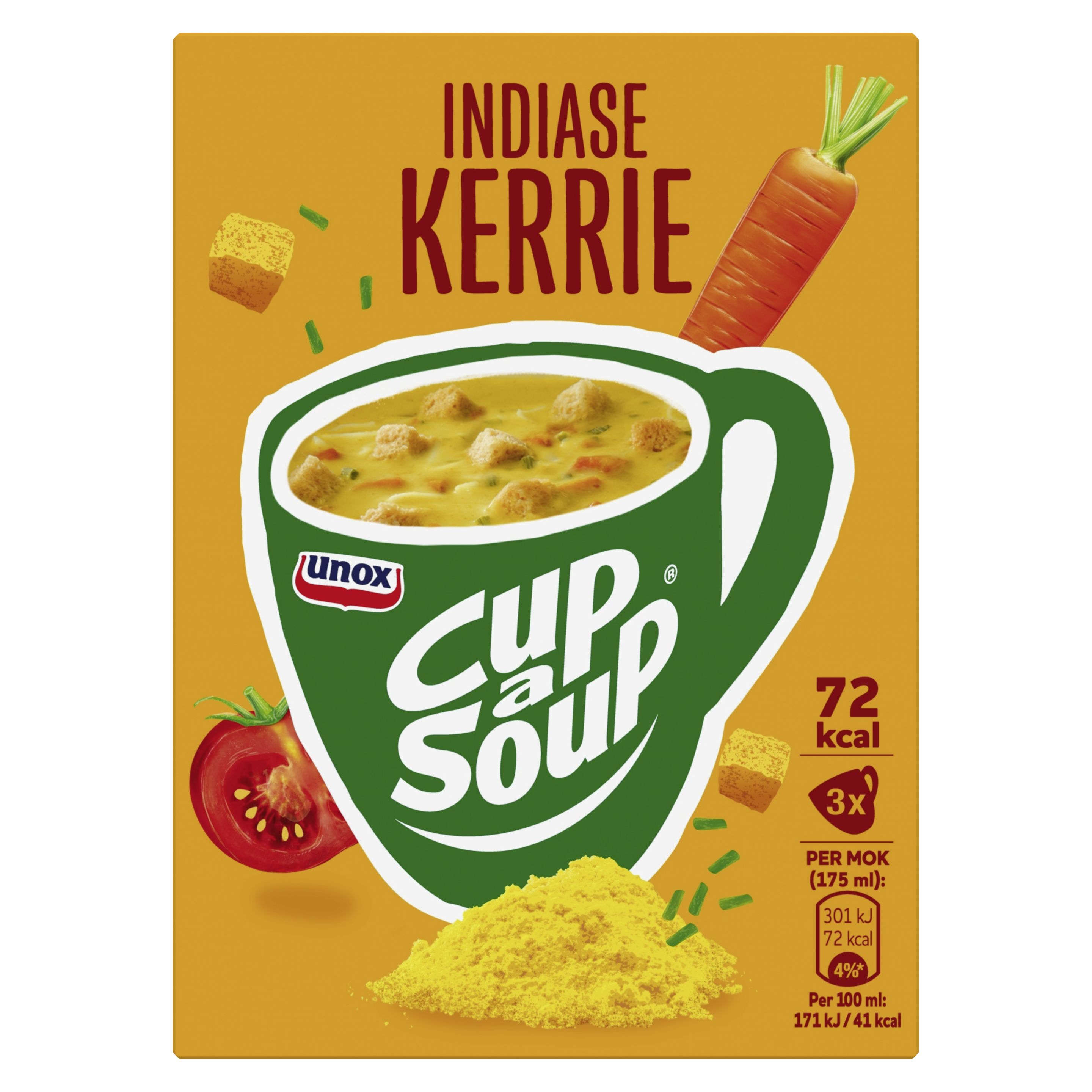 Unox  Cup-a-Soup Indiase Kerrie 3 x 175 ml