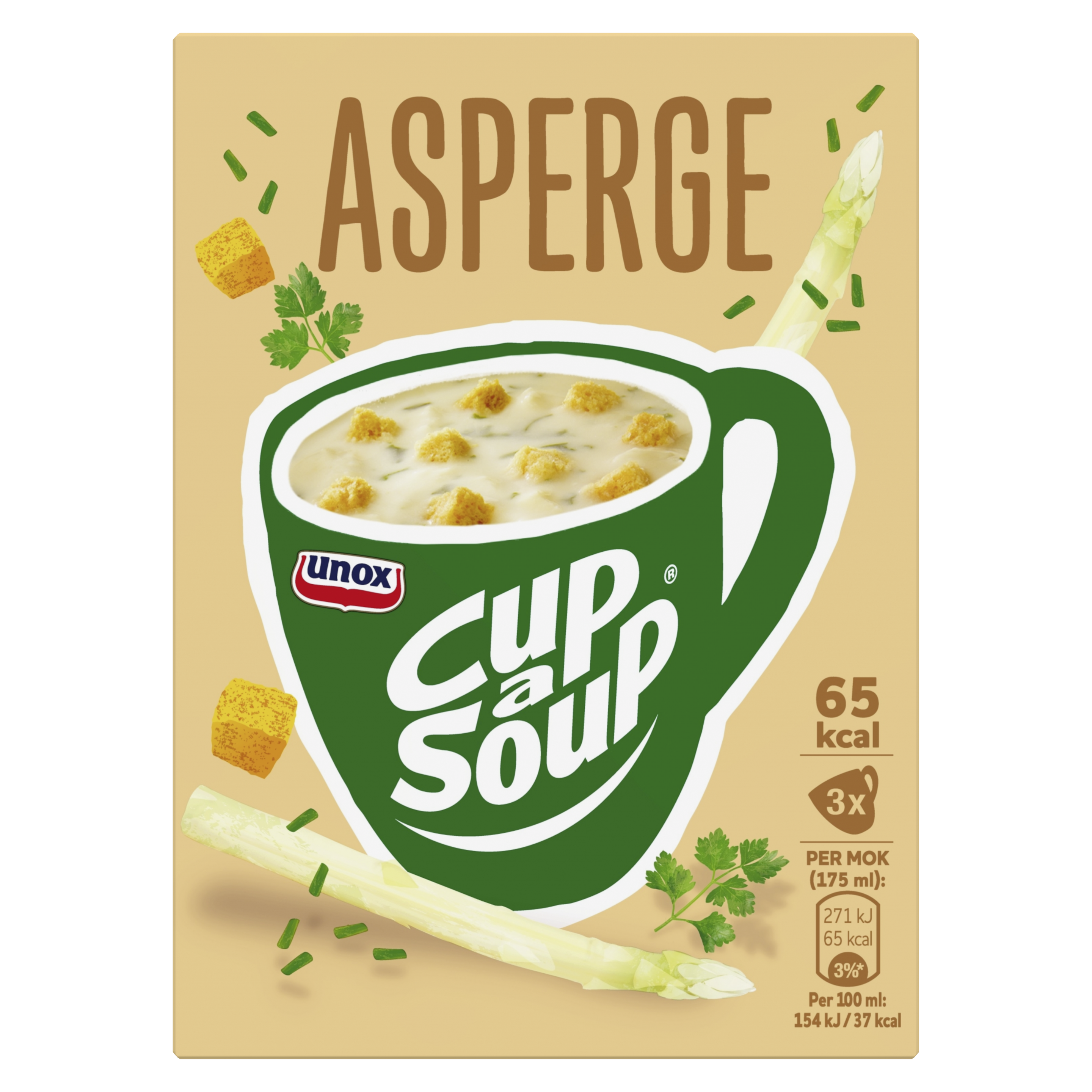 Unox  Cup-a-Soup Asperge 3 x 175 ml