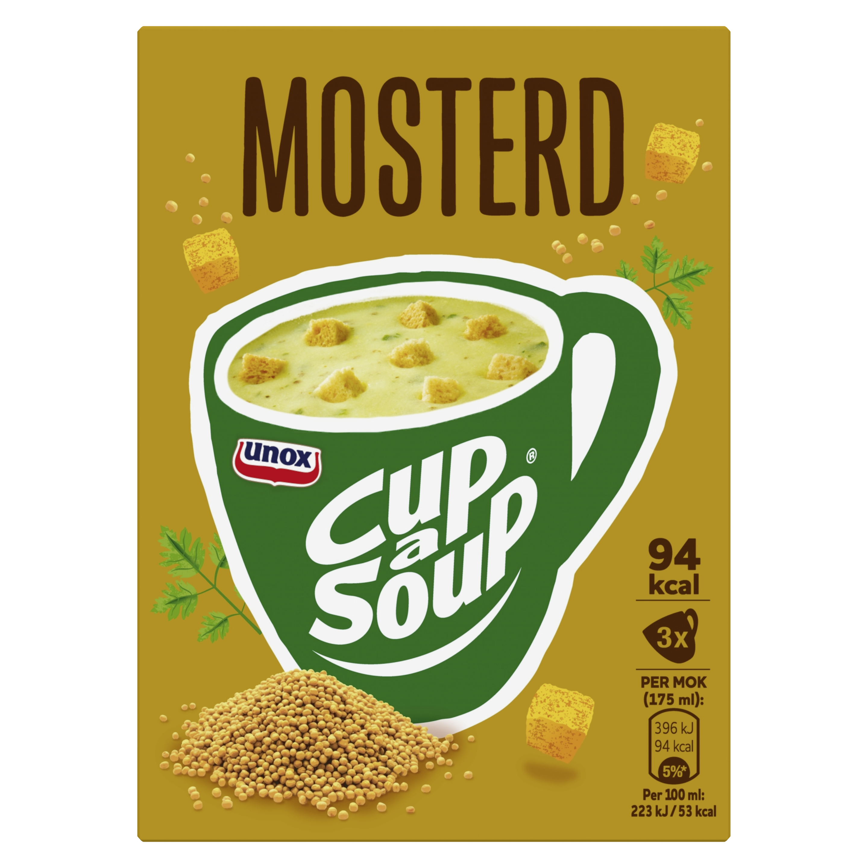 Unox  Cup-a-Soup Mosterd 3 x 175 ml