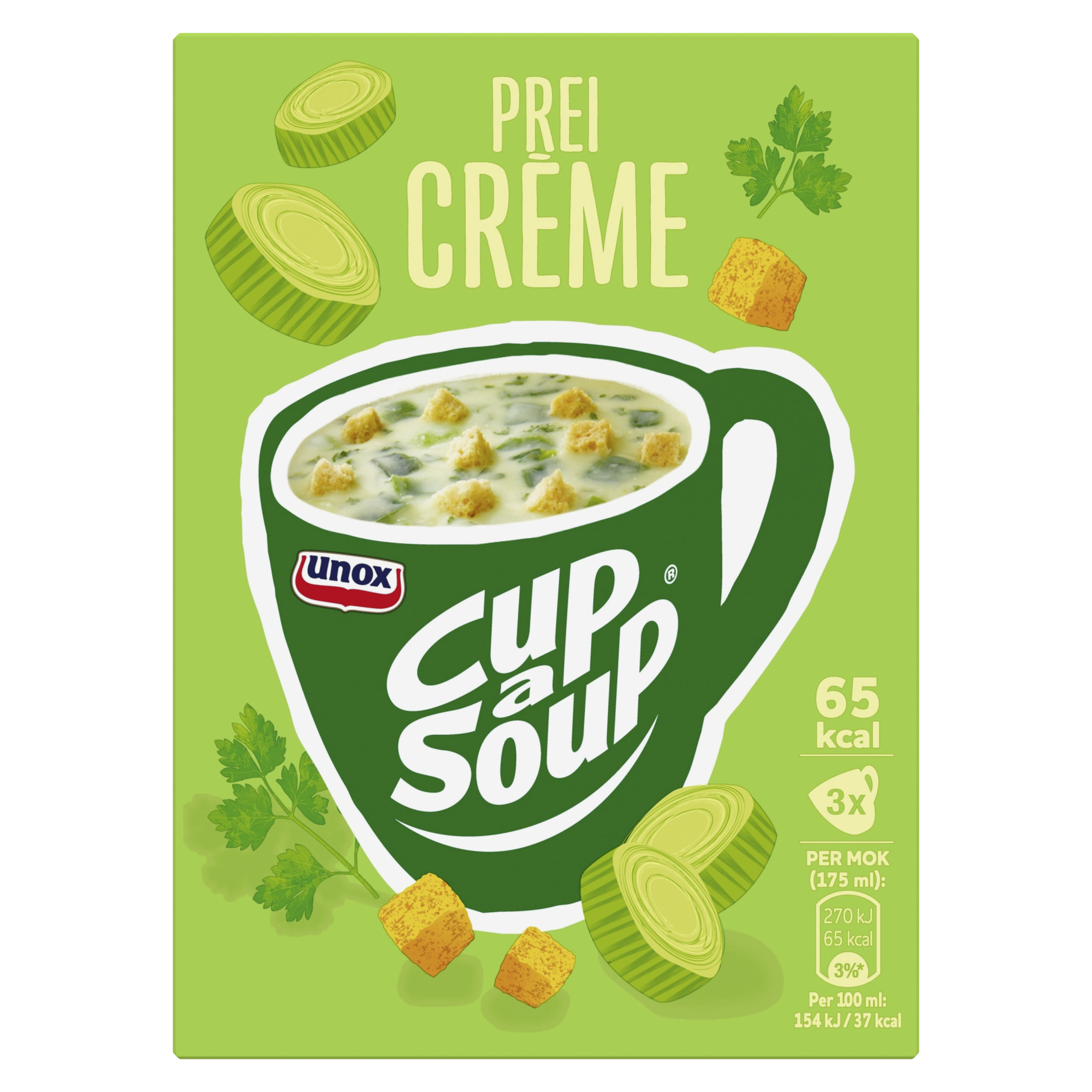 Unox  Cup-a-Soup Prei Crème 3 x 175 ml