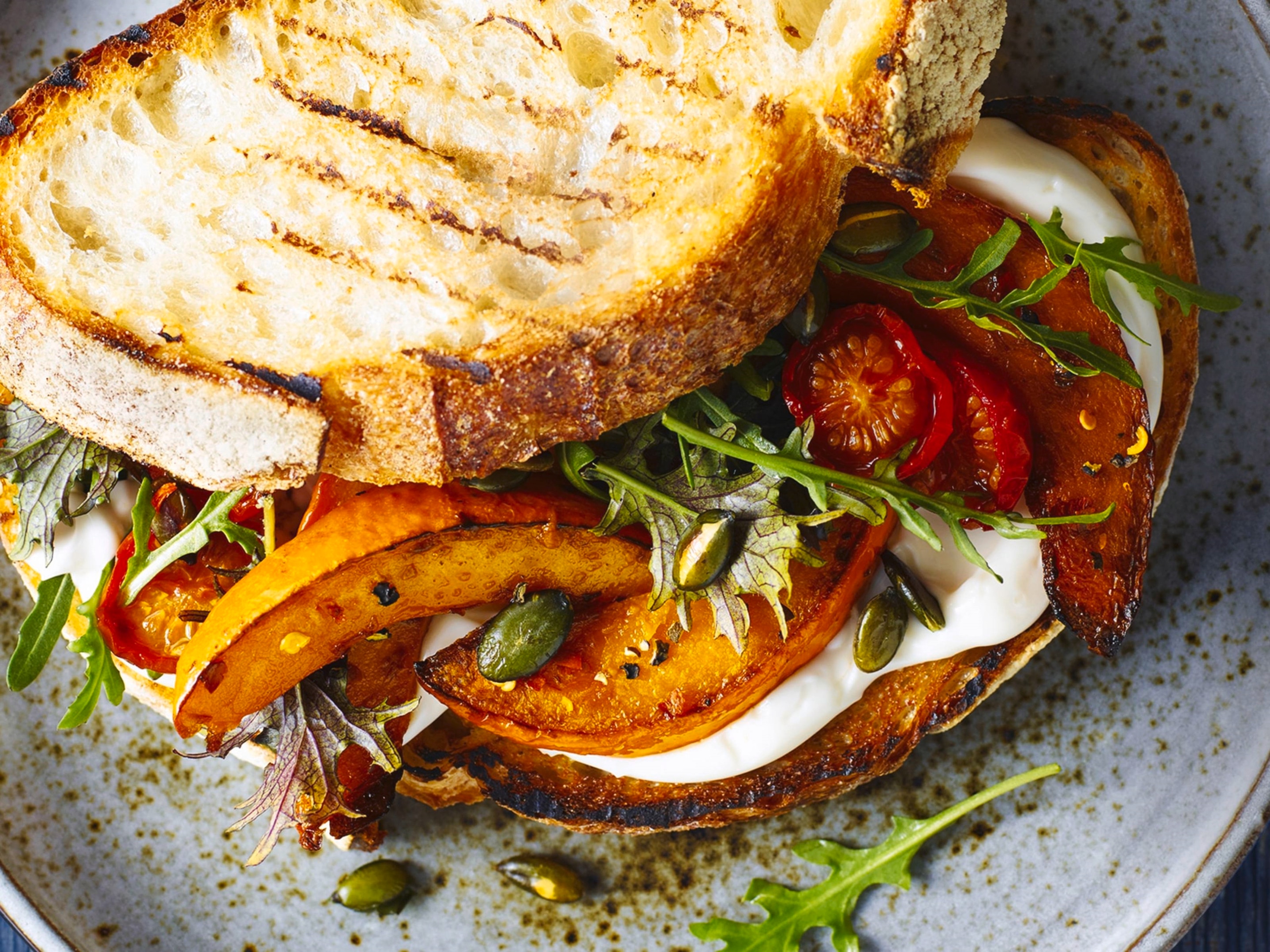 Rustic Roasted Pumpkin Sandwich