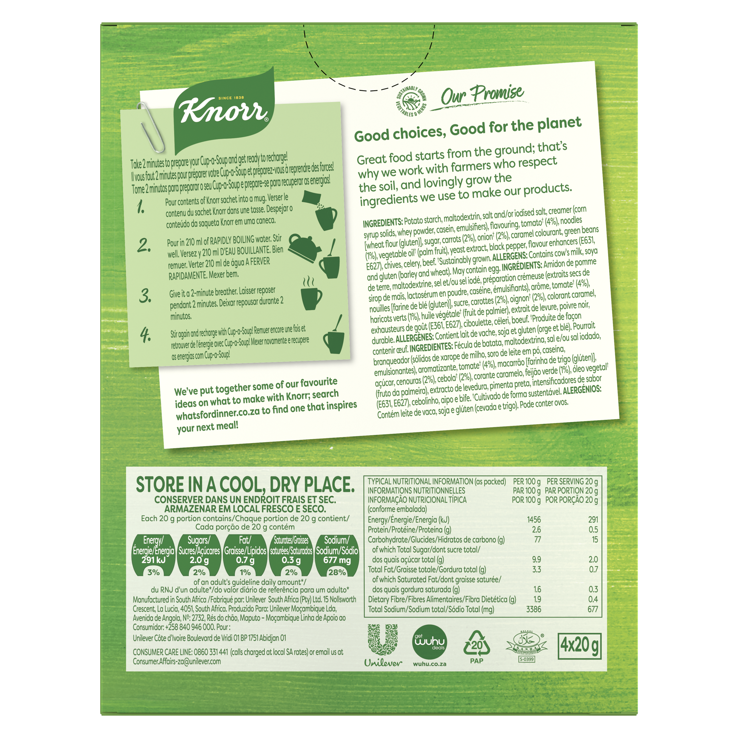 Knorr Cup-A-Soup Beef and Vegetable