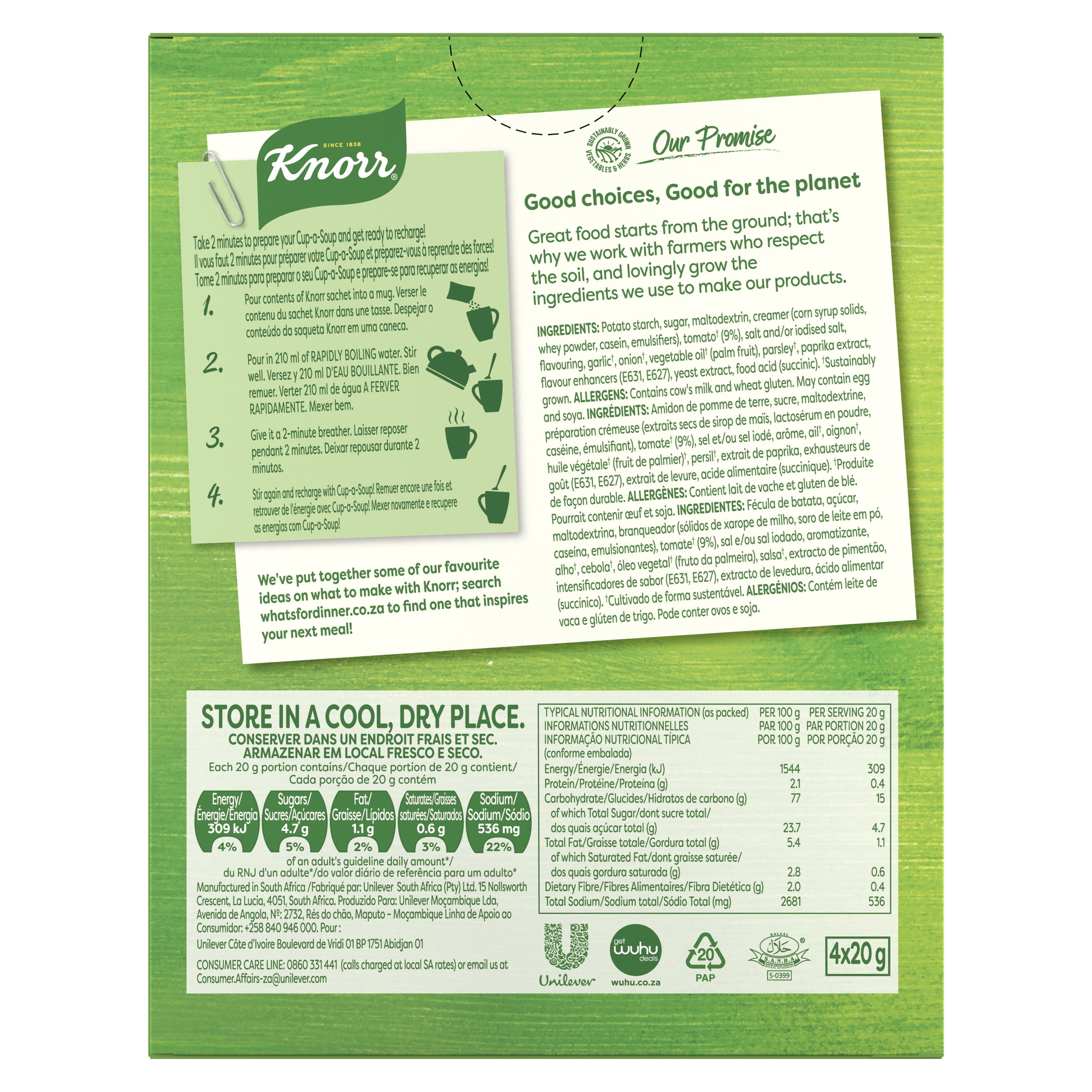 Knorr Cup-A-Soup Creamy Tomato