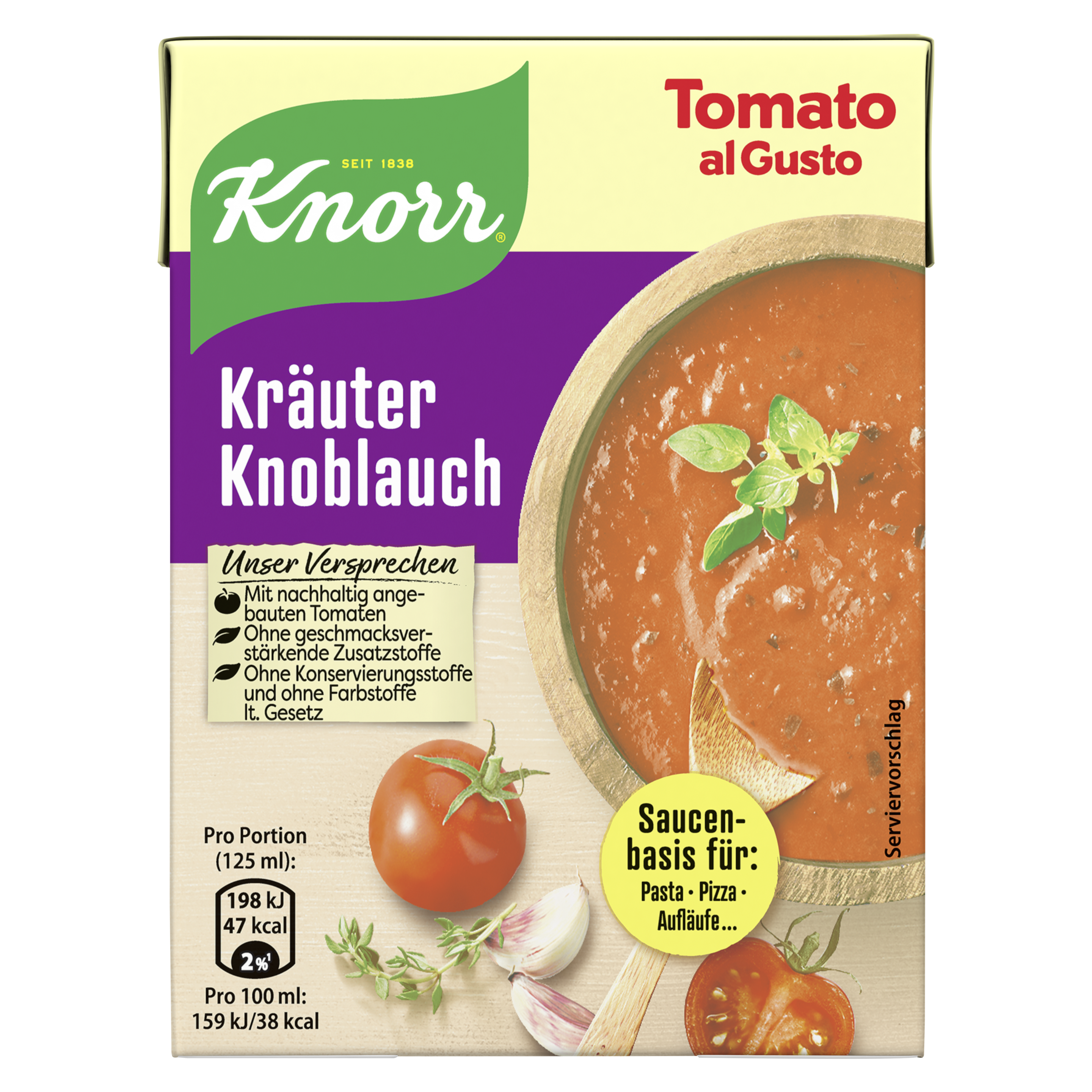 Knorr Tomato al Gusto Kräuter Knoblauch 370 g