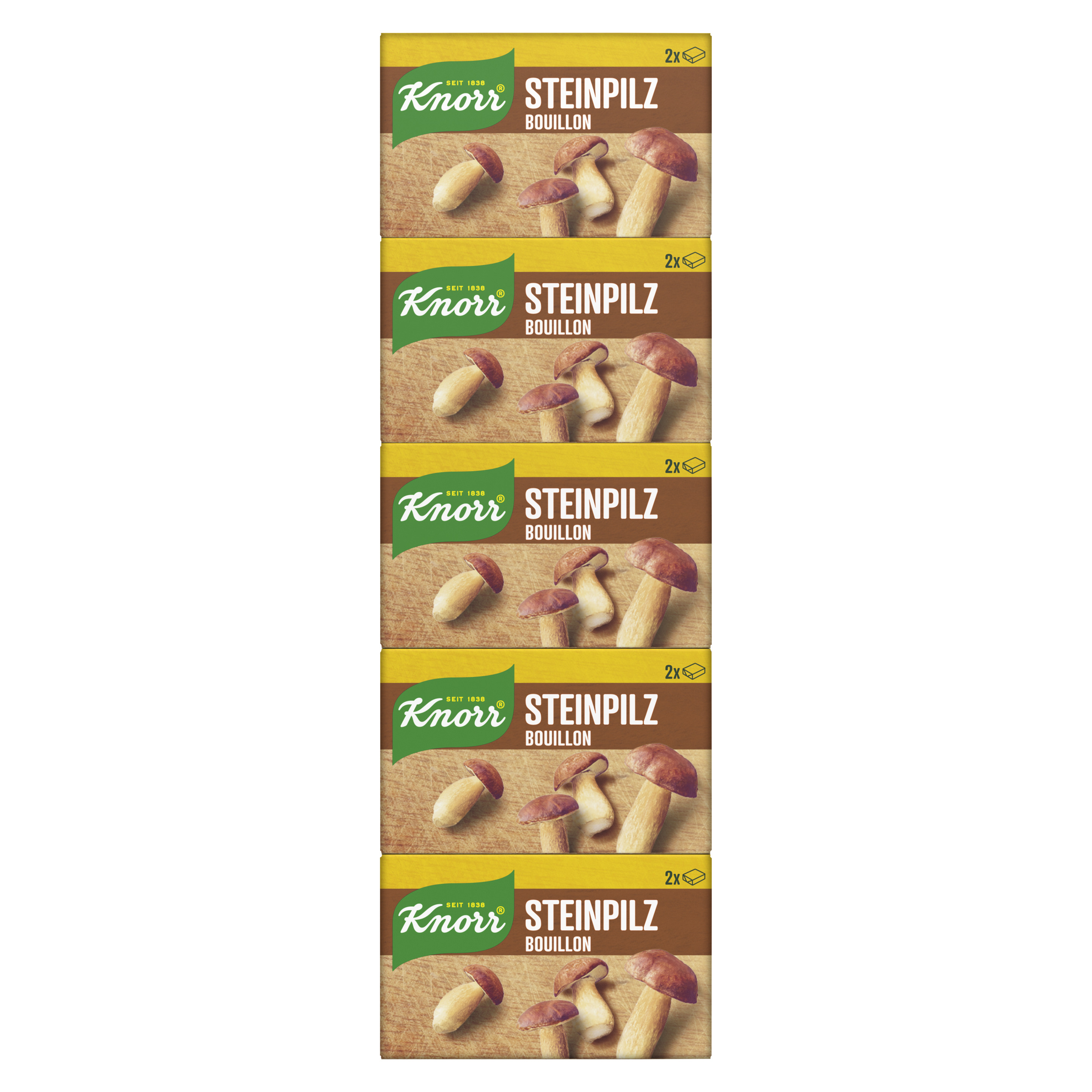 KNORR Steinpilz Bouillon Stange 5 x 2 Würfel 6 l | Knorr Schweiz