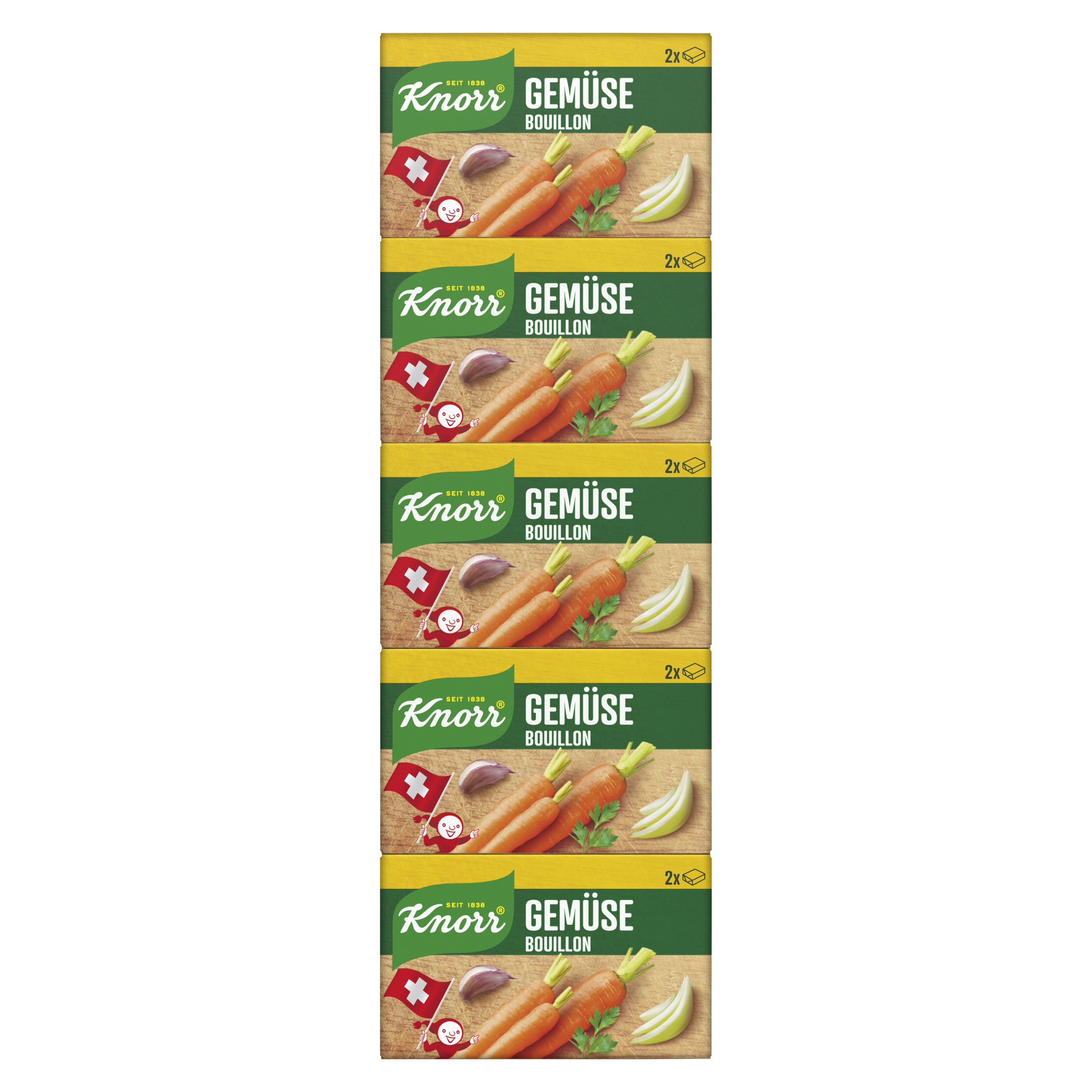KNORR Bouillon de légumes barre 5 x 2 cubes 6 l