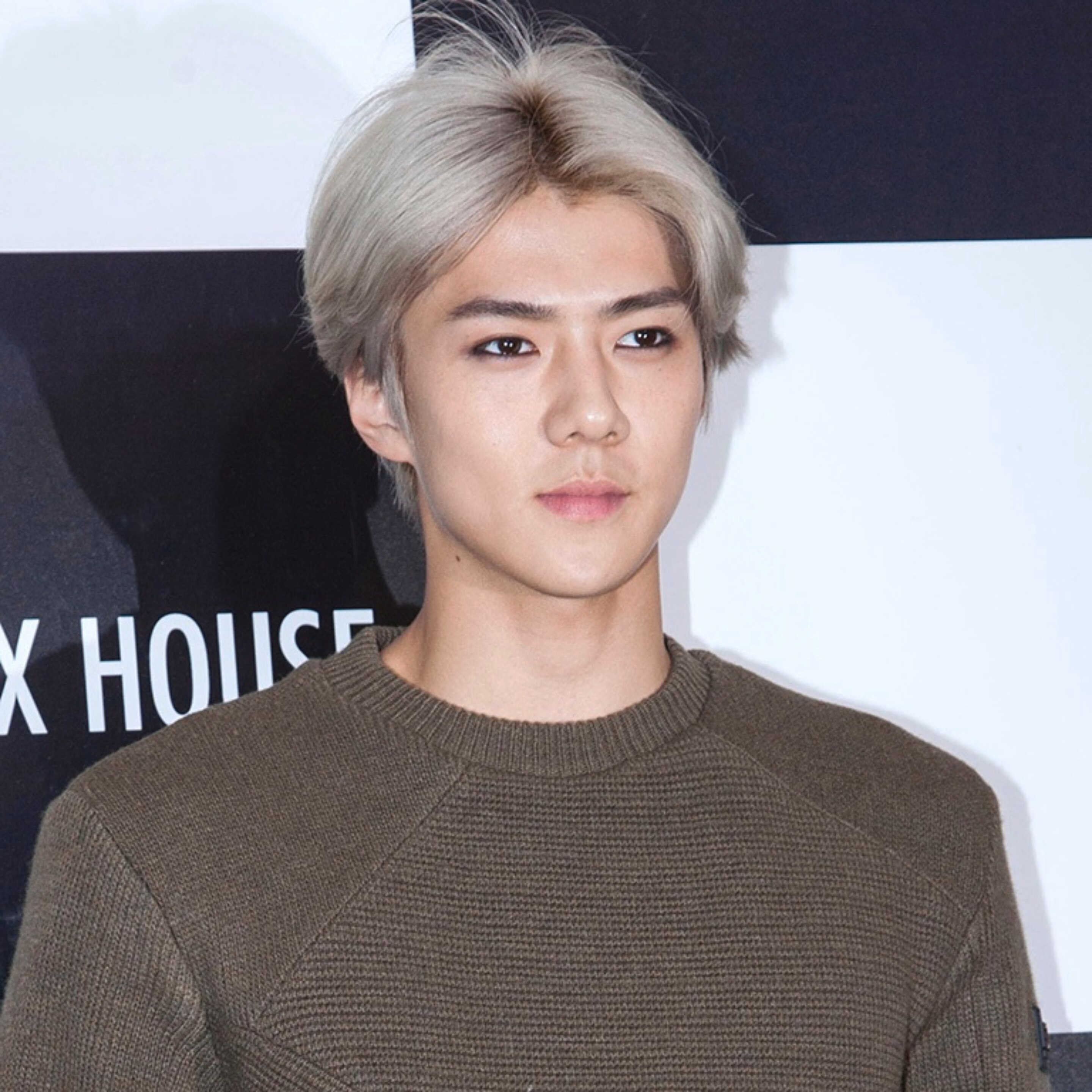 sehun exo dengan rambut platinum
