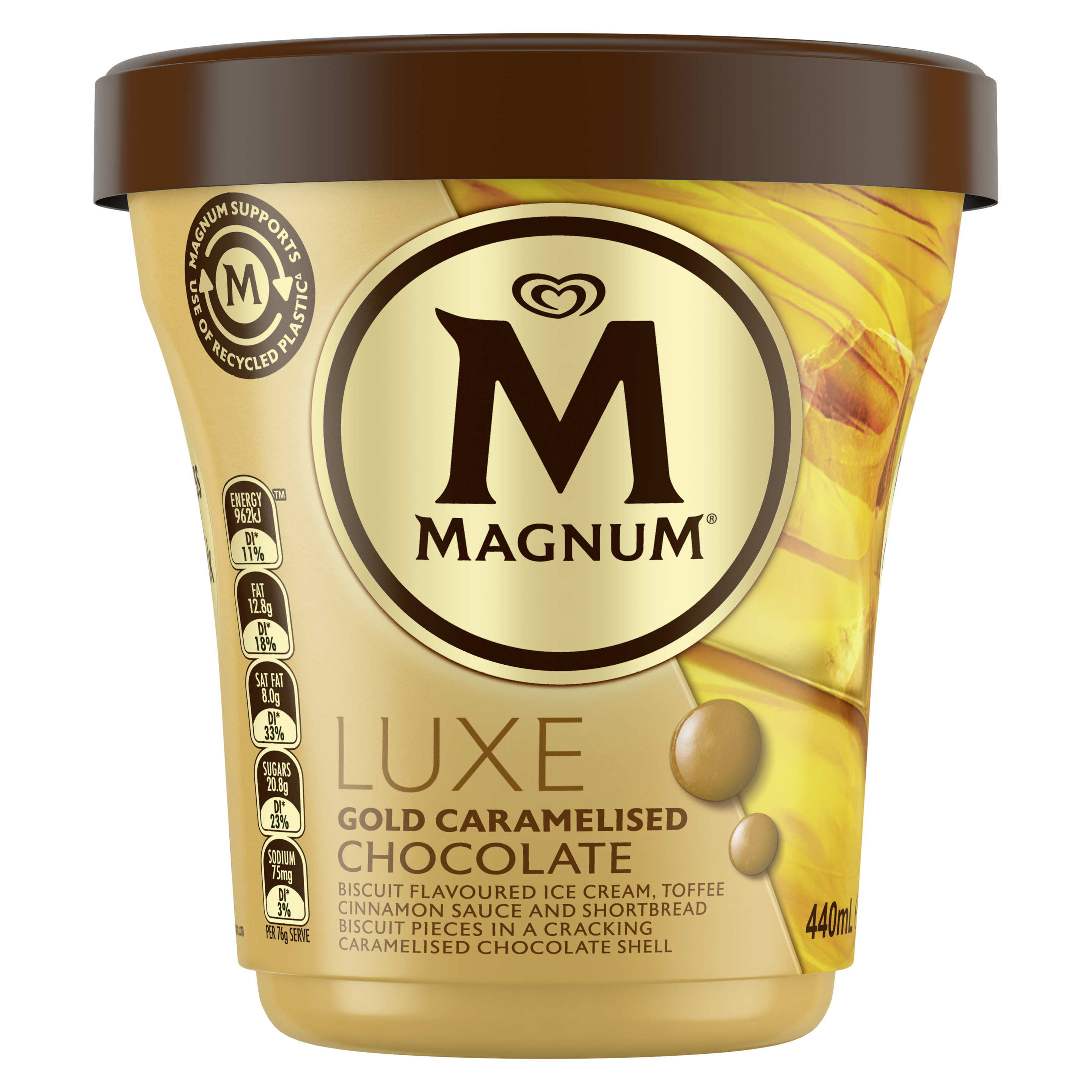 Magnum Pint Luxe Gold Caramelised Chocolate
