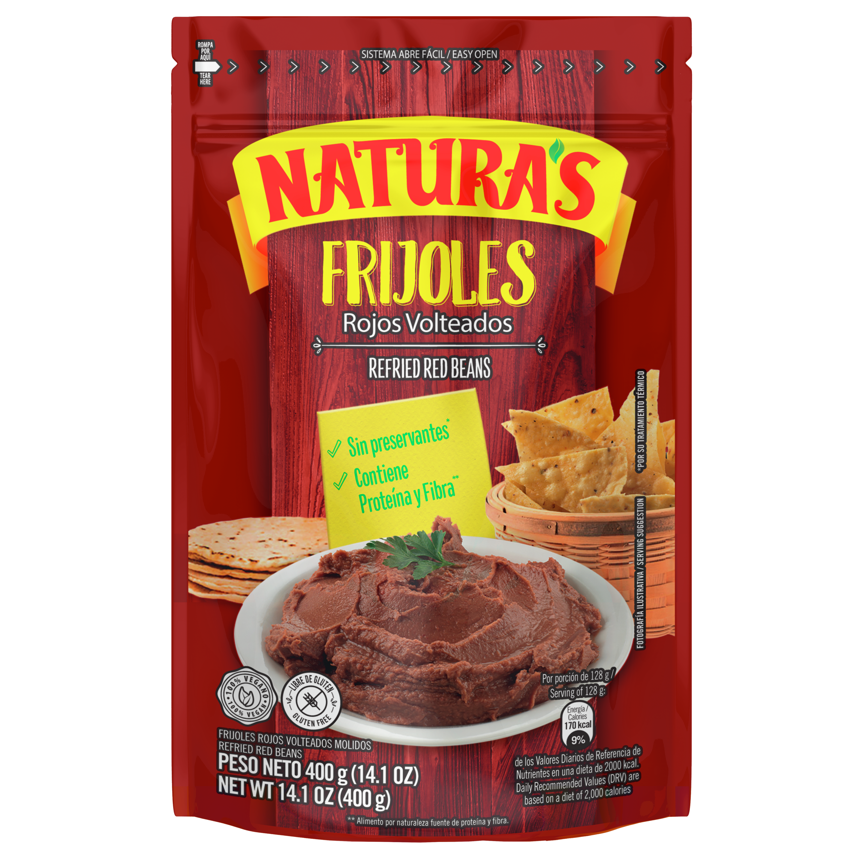 Naturas Frijoles Refried Red Beans