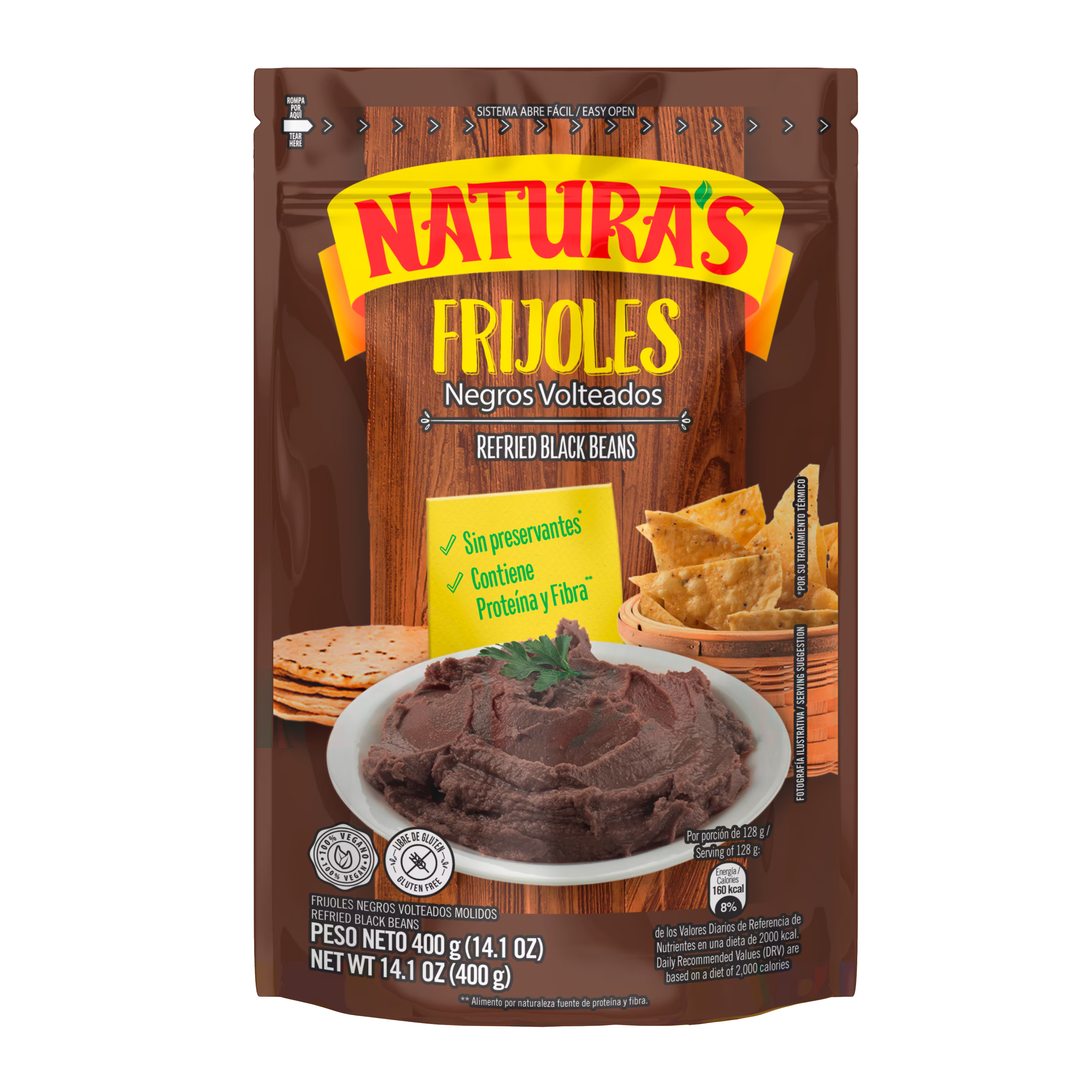 Naturas Frijoles Refried Black Beans