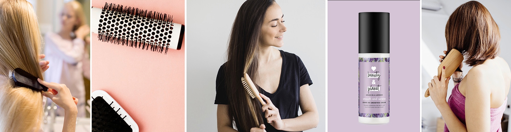 How to brush your hair the right way: Women brushing their hair