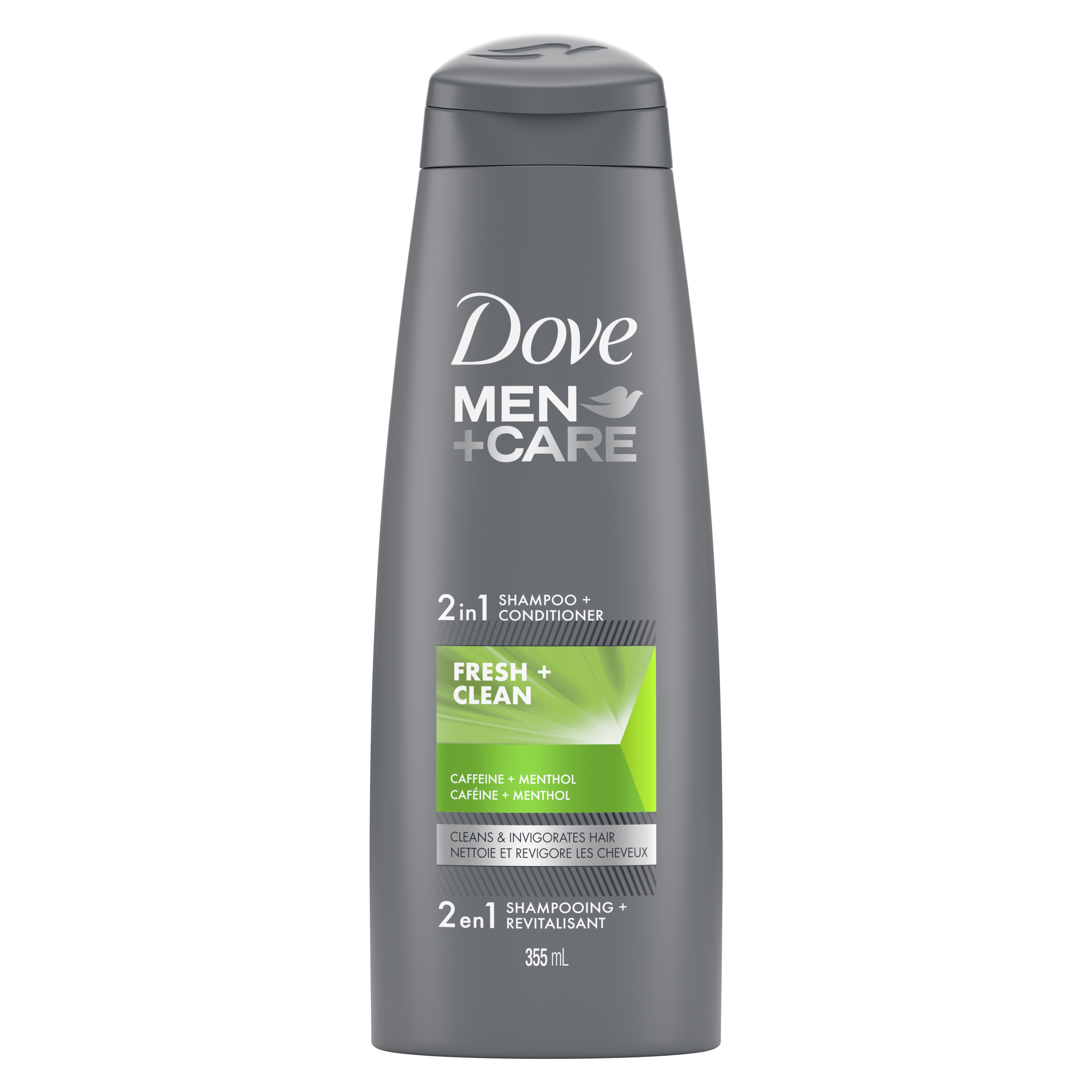 Dove Men+Care Fresh & Clean Fortifying 2-in-1 Shampoo 355ml Front of Pack