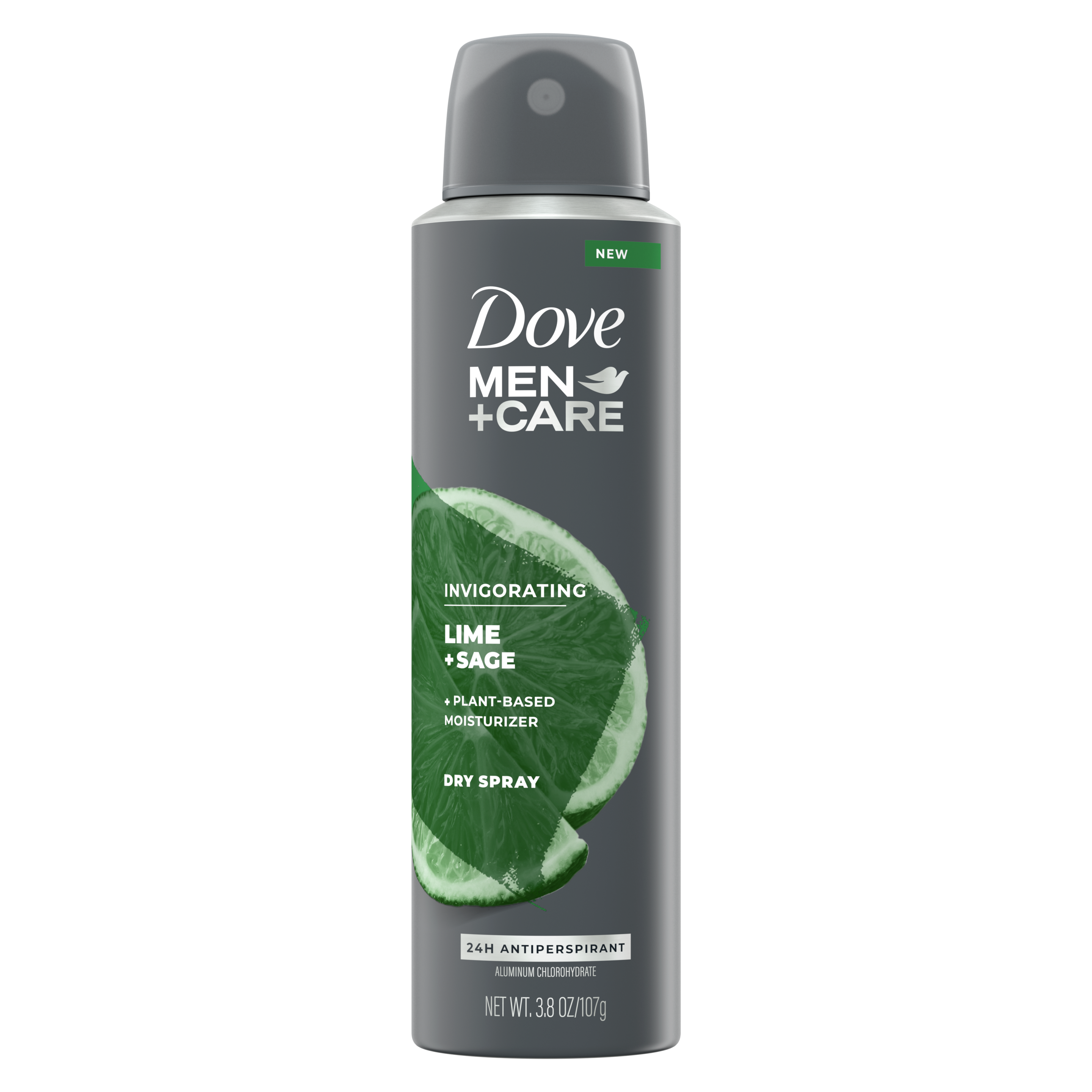 Dove Men+Care Lime + Sage Dry Spray 3.8oz front