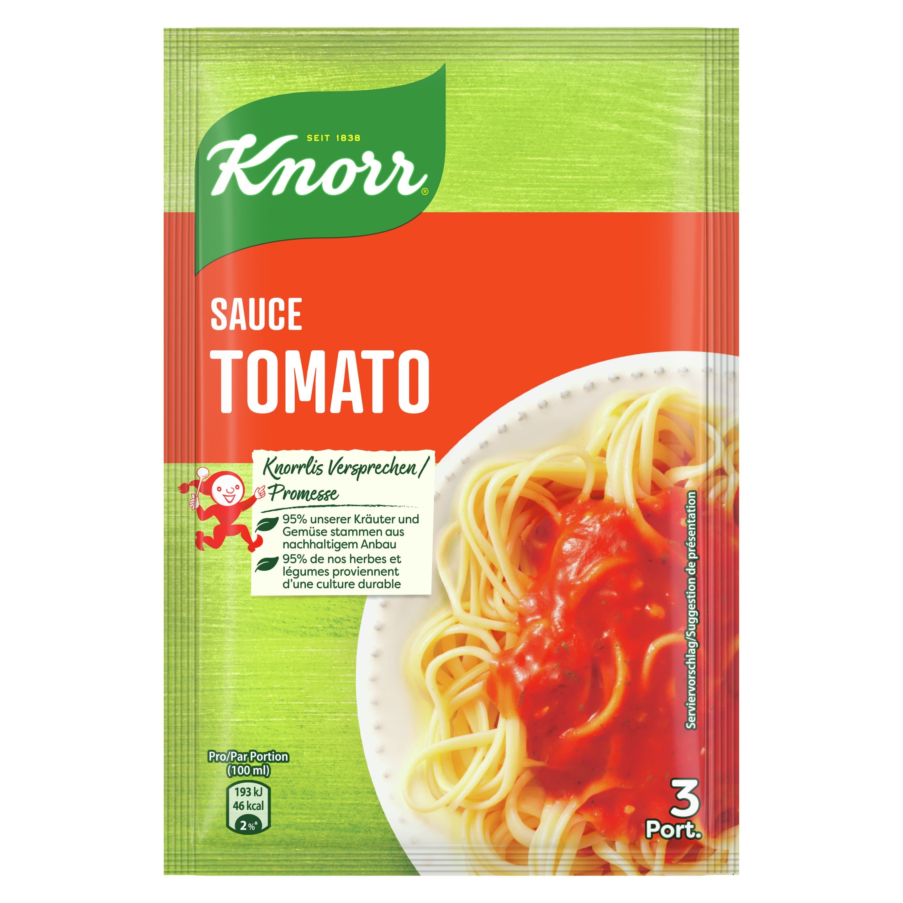 KNORR Sauce tomato sachet 3 portions