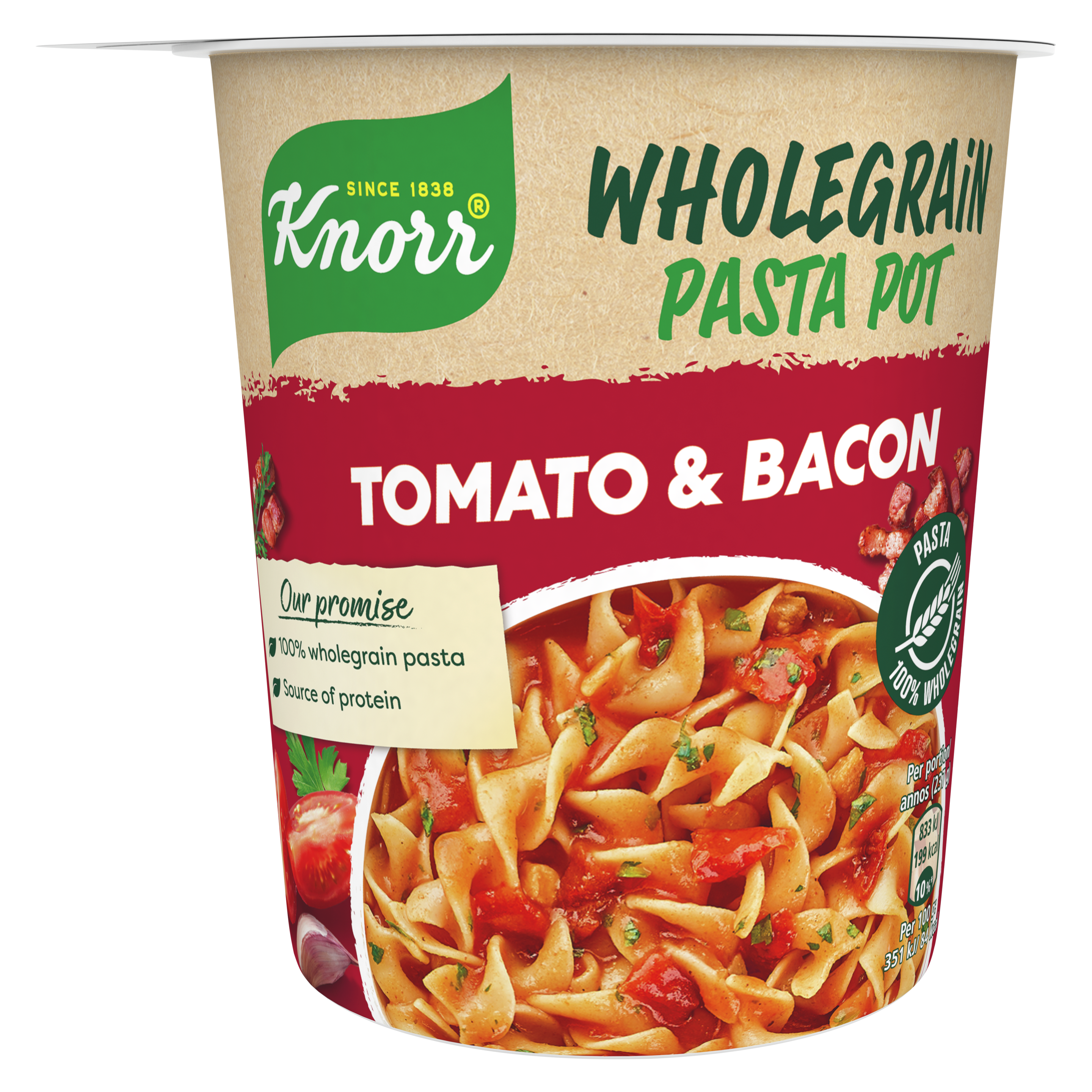 Snack Pot Wholegrain Bacon & Tomato