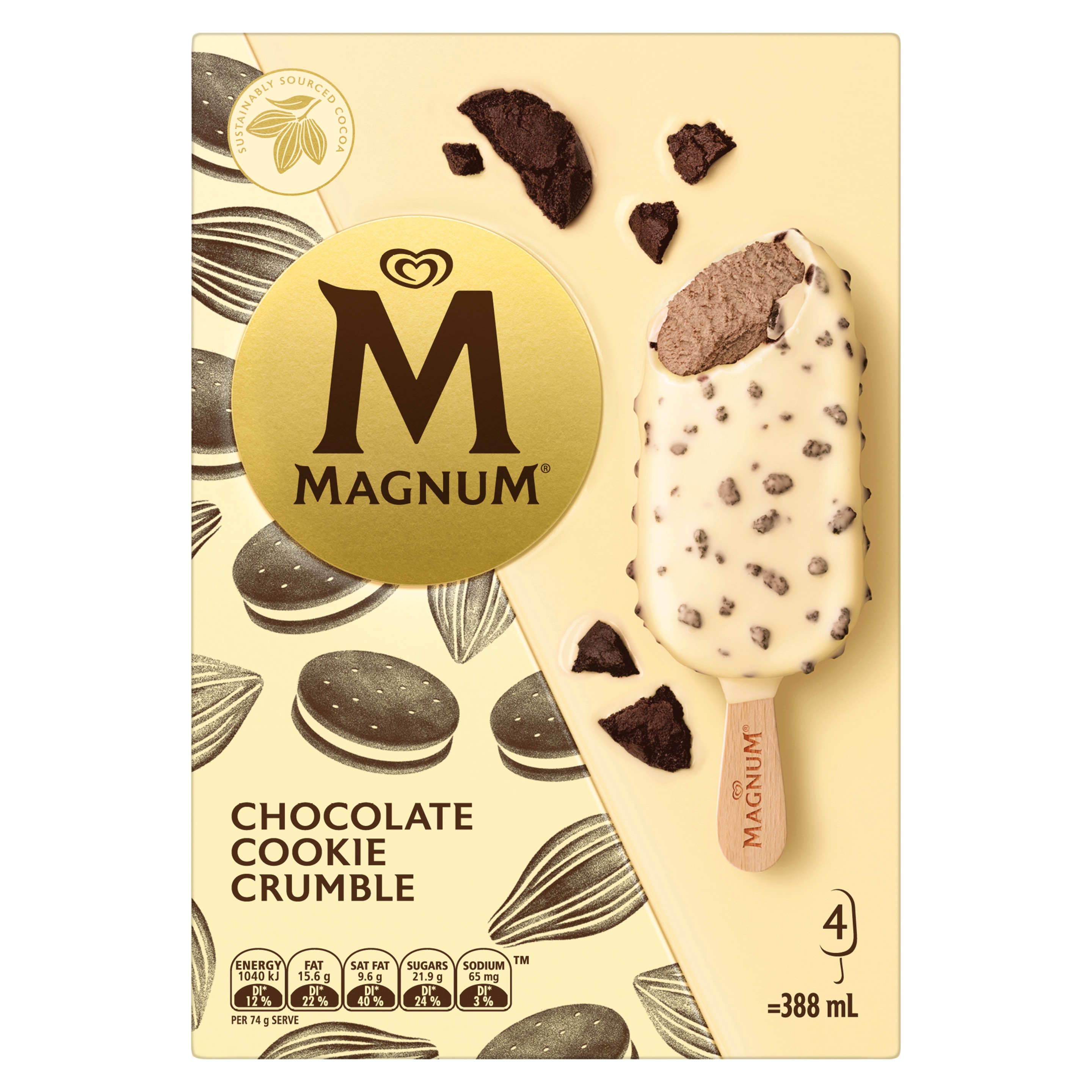 Magnum Chocolate Cookie Crumble Multipack  x 4