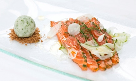 Gravadlax of Salmon with Lime Sorbet