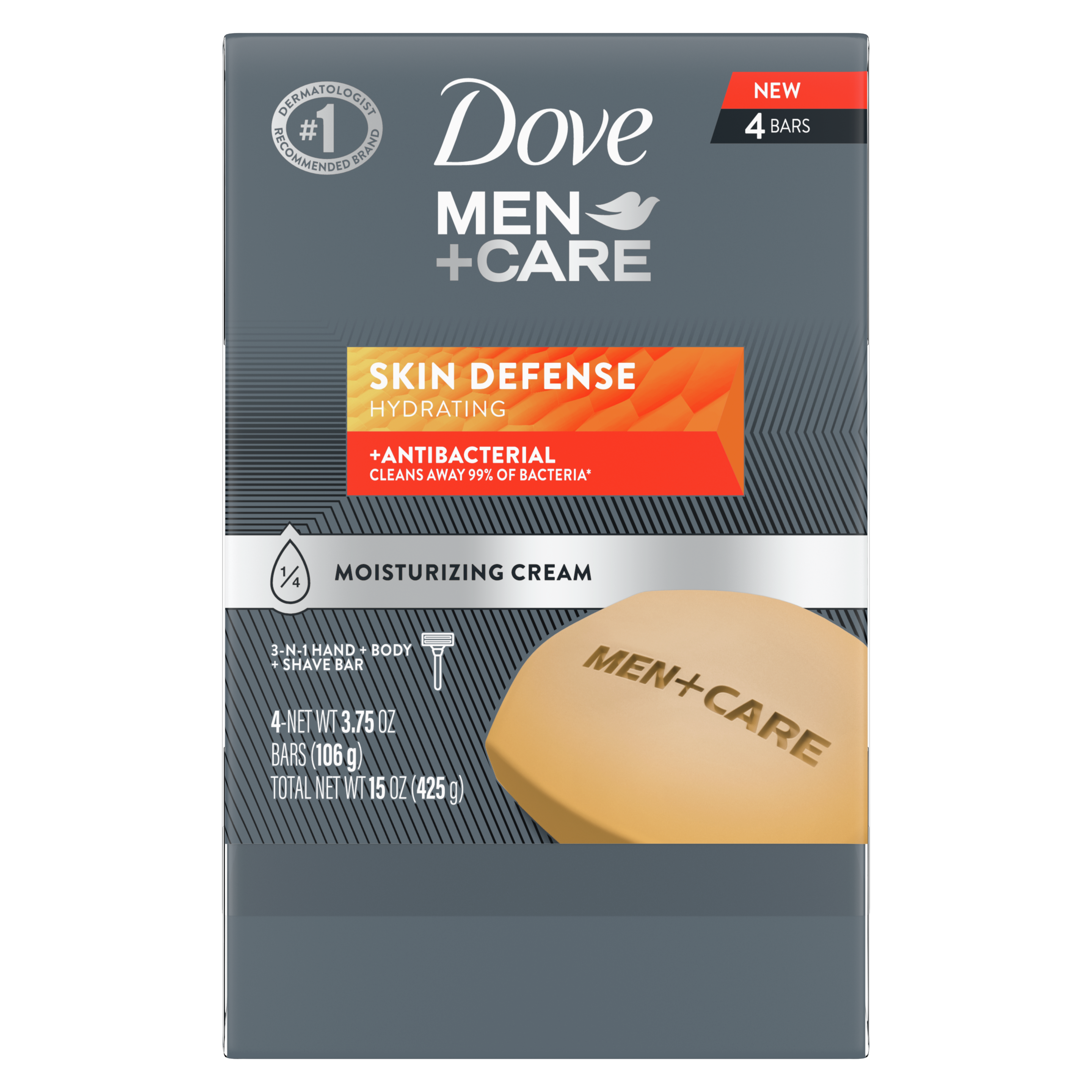 Men+Care Skin Defense 3-in-1 Body and Hand Bar