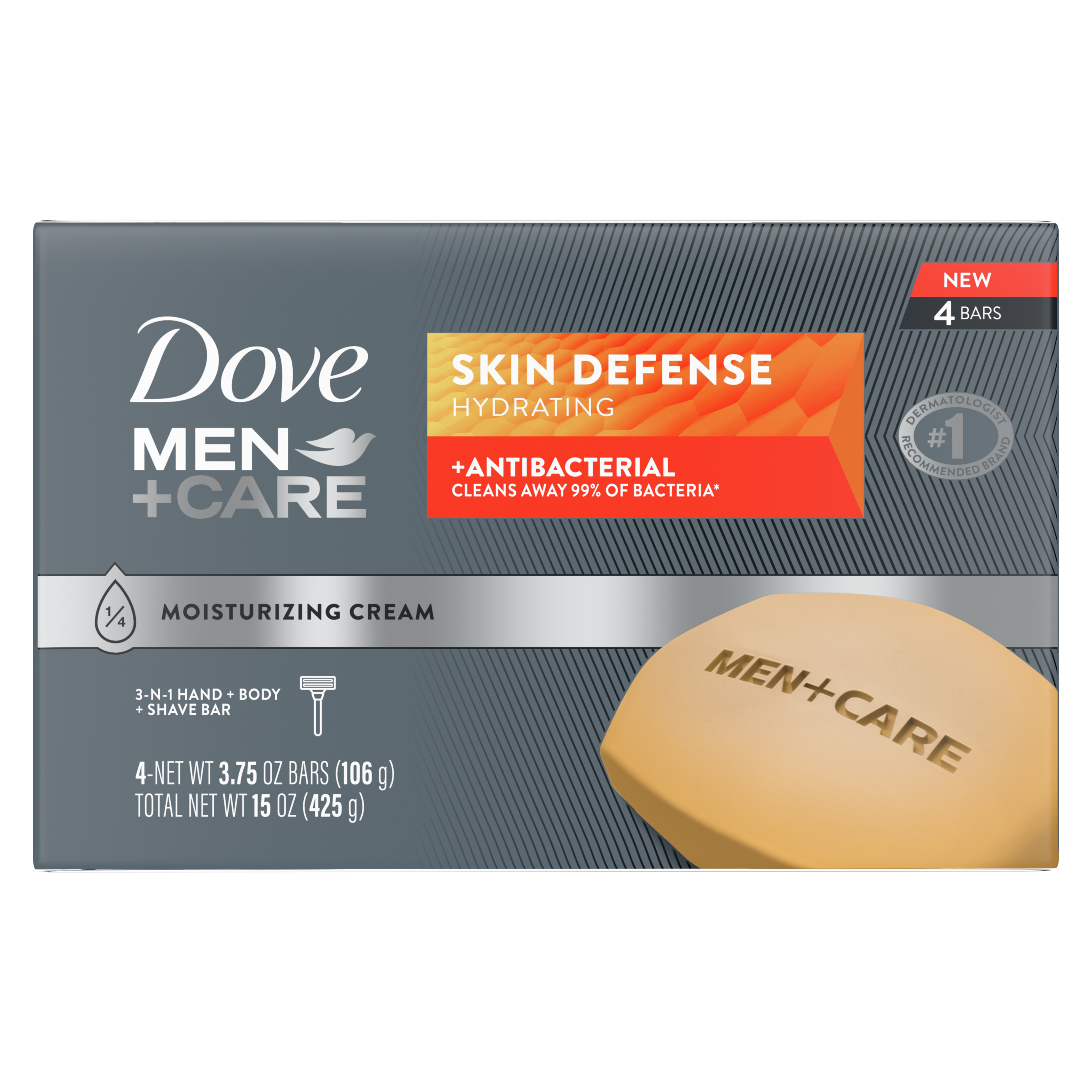Men+Care Skin Defense 3-in-1 Body and Hand Bar