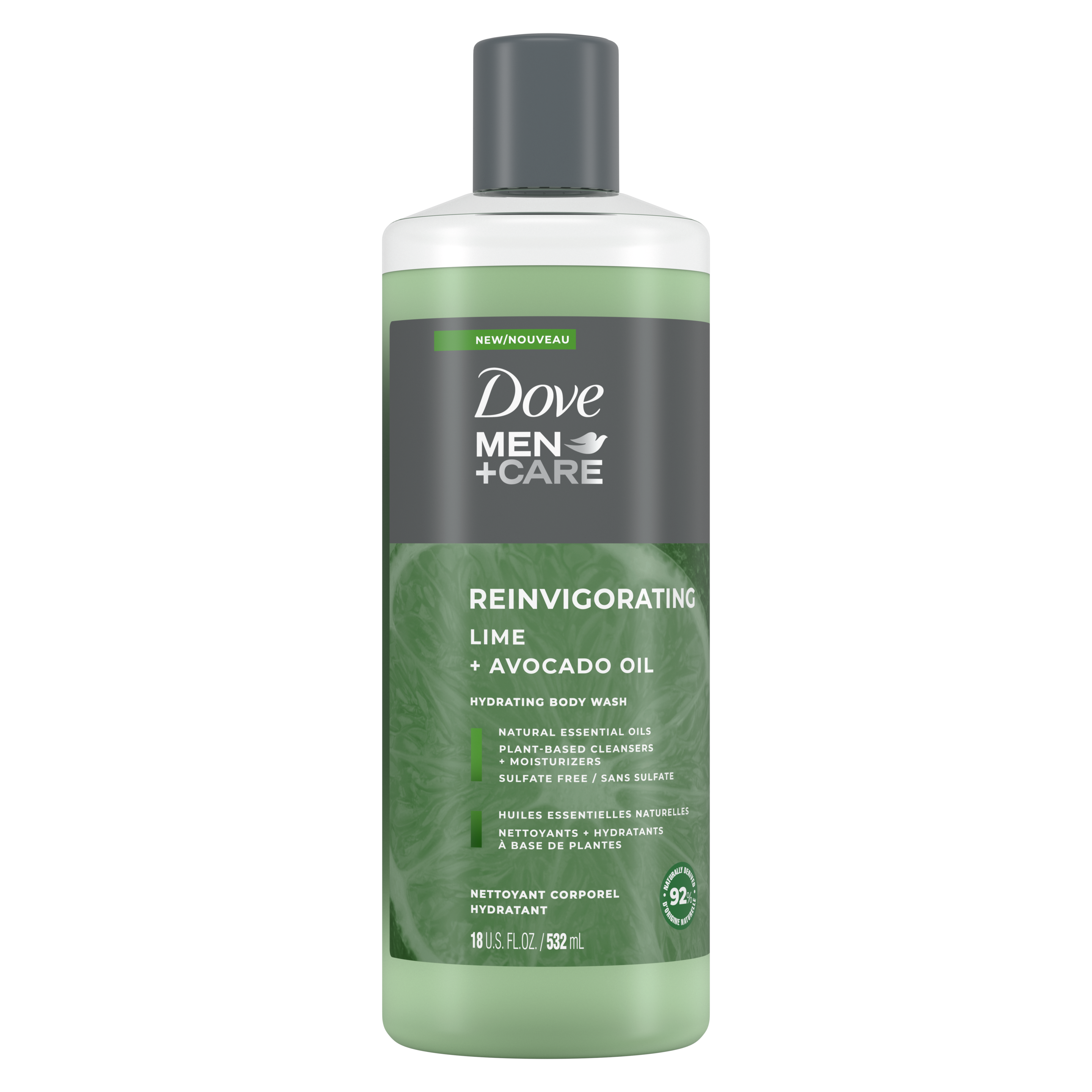 Dove Men+Care Avocado Oil + Lime Body Wash 18 oz