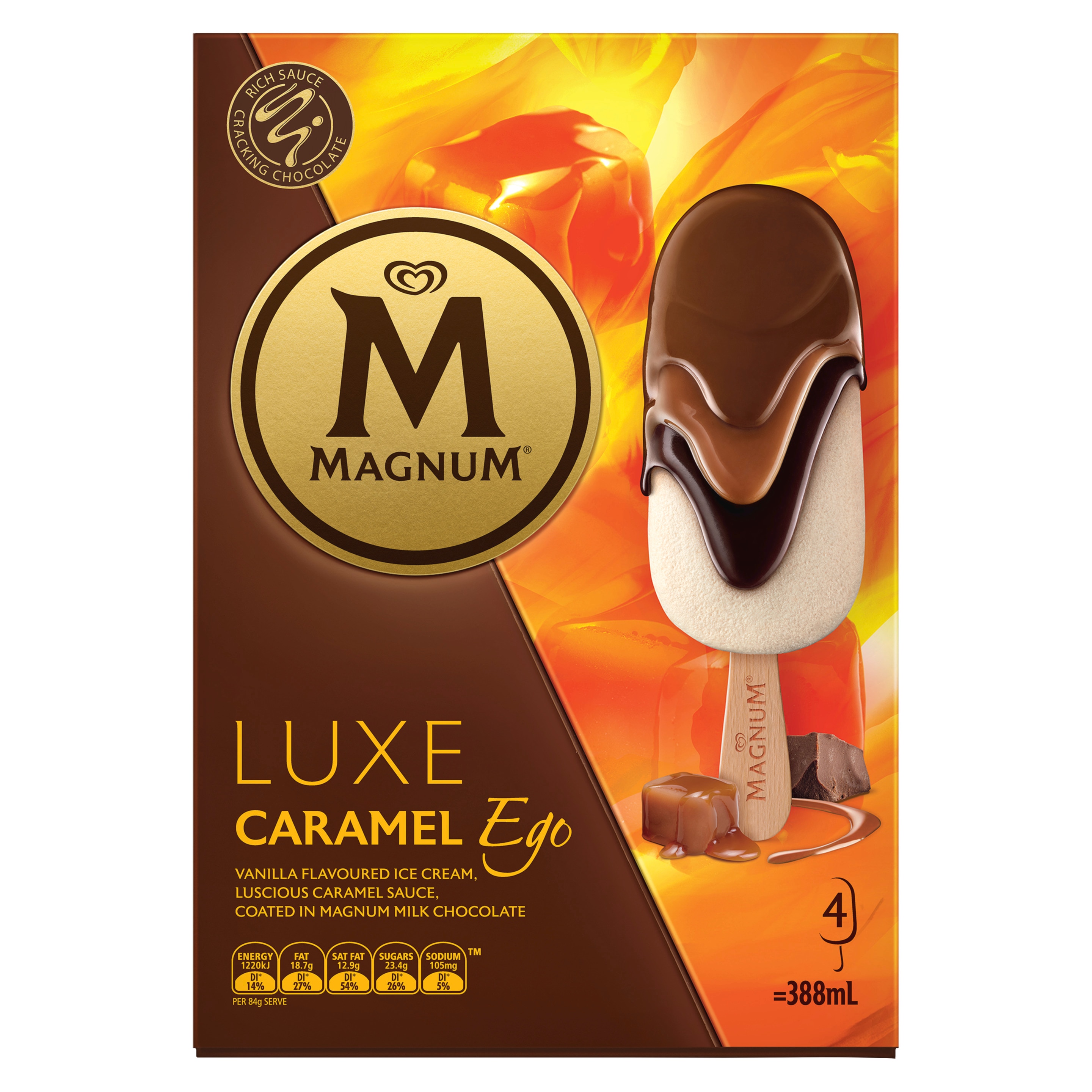 Magnum Caramel Ego LUXE Multipack x 4