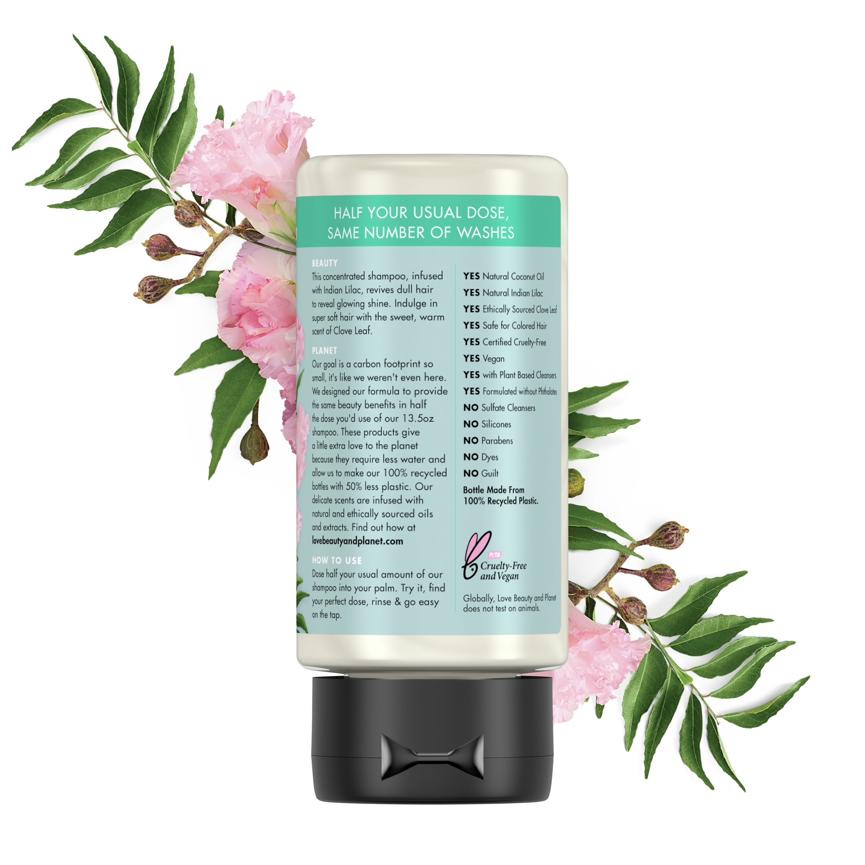 Pretty girl behind plant