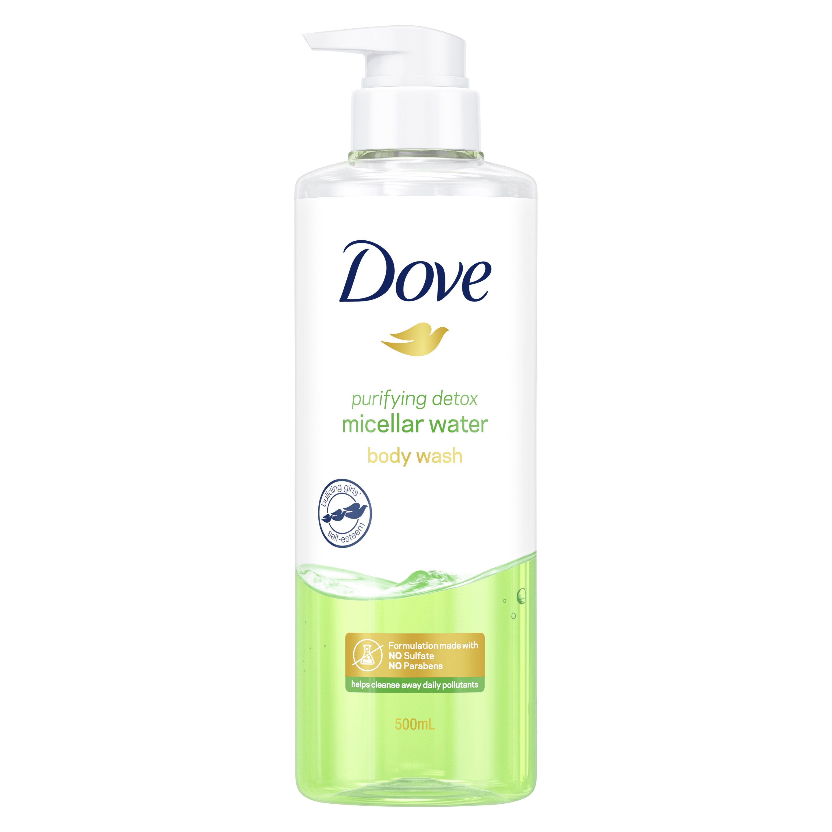 Dove Micellar Water Purifying Detox Body Wash 500ml