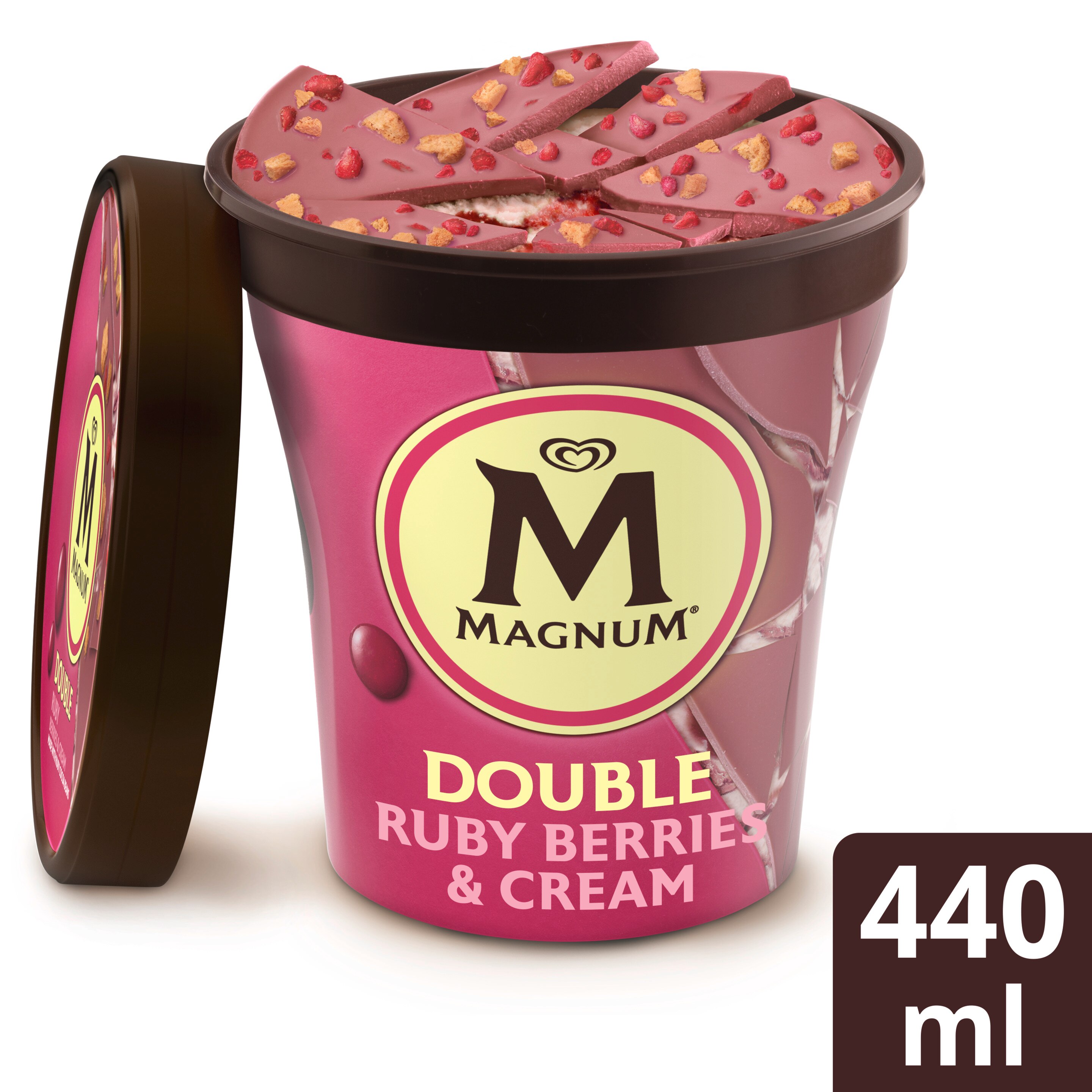 Magnum Pint IJs Double Ruby Berries & Cream 440ml