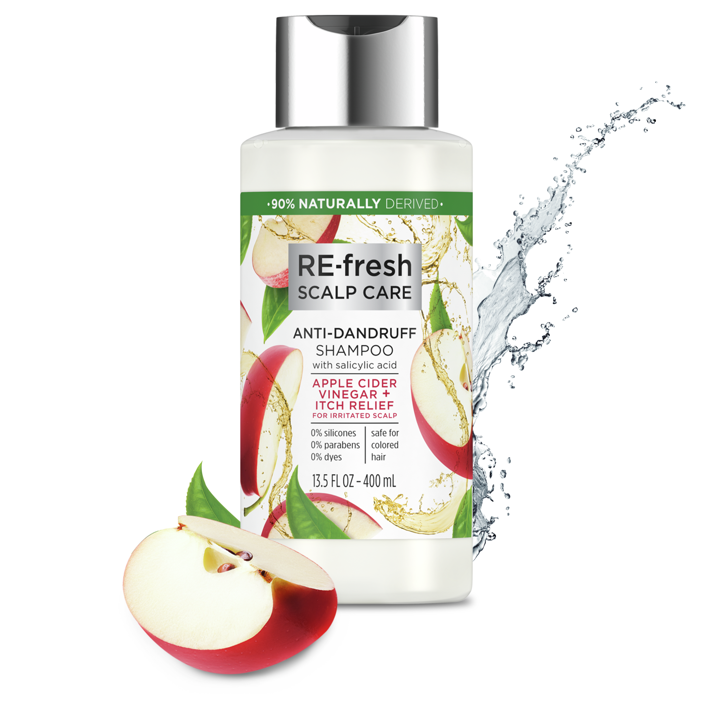 apple cider vinegar + itch relief anti-dandruff shampoo