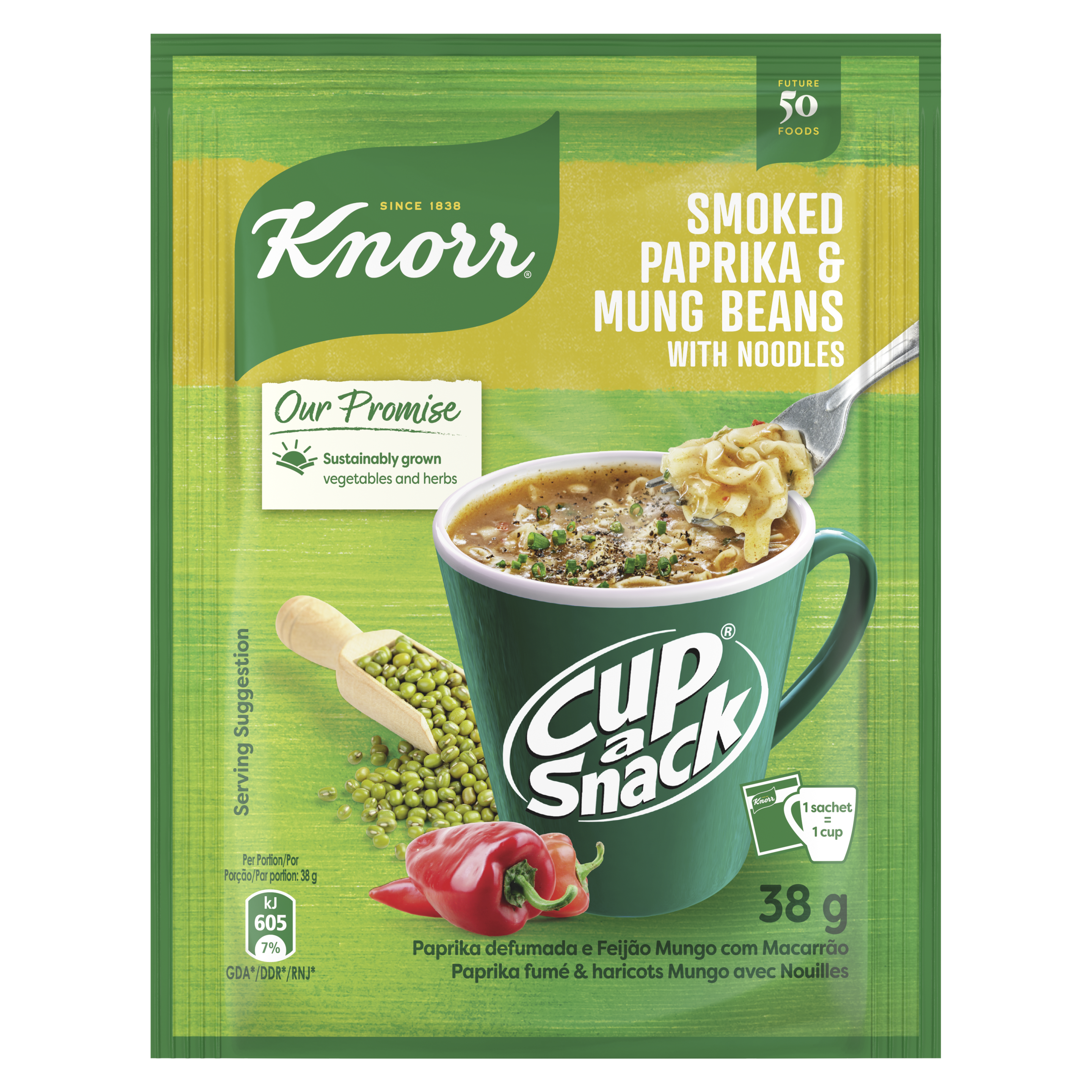 Knorr Smoked Paprika & Mung Bean With Noodles Cup A Snack