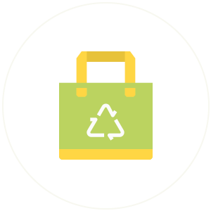 Carry reusable bags for shopping.