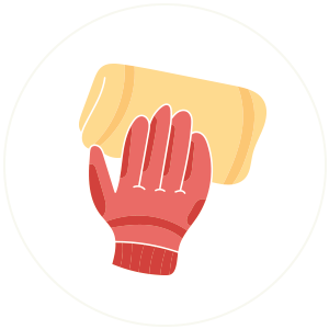 Use reusable rags and cloths for cleaning