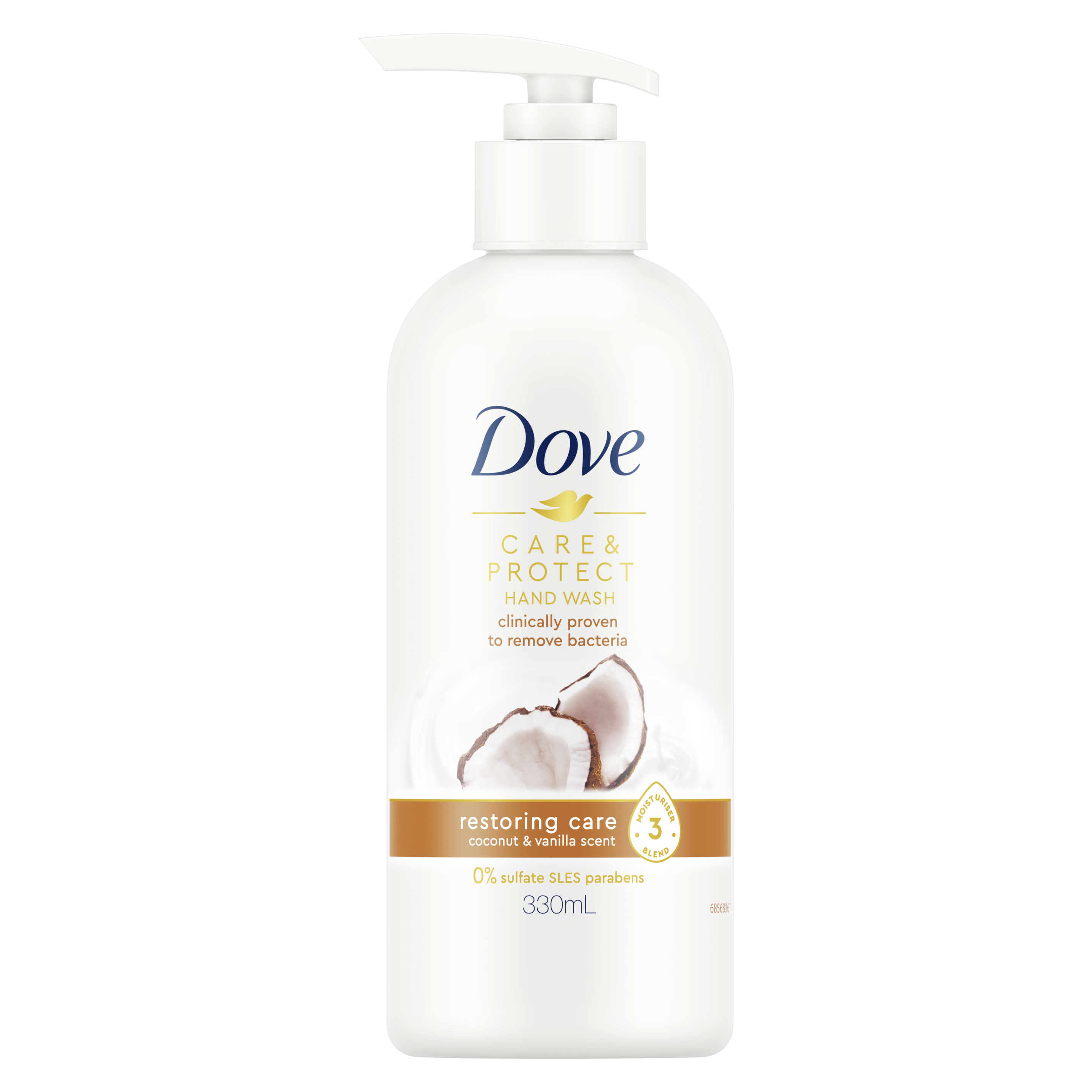 Dove Restoring Care Hand Wash 330ml Text