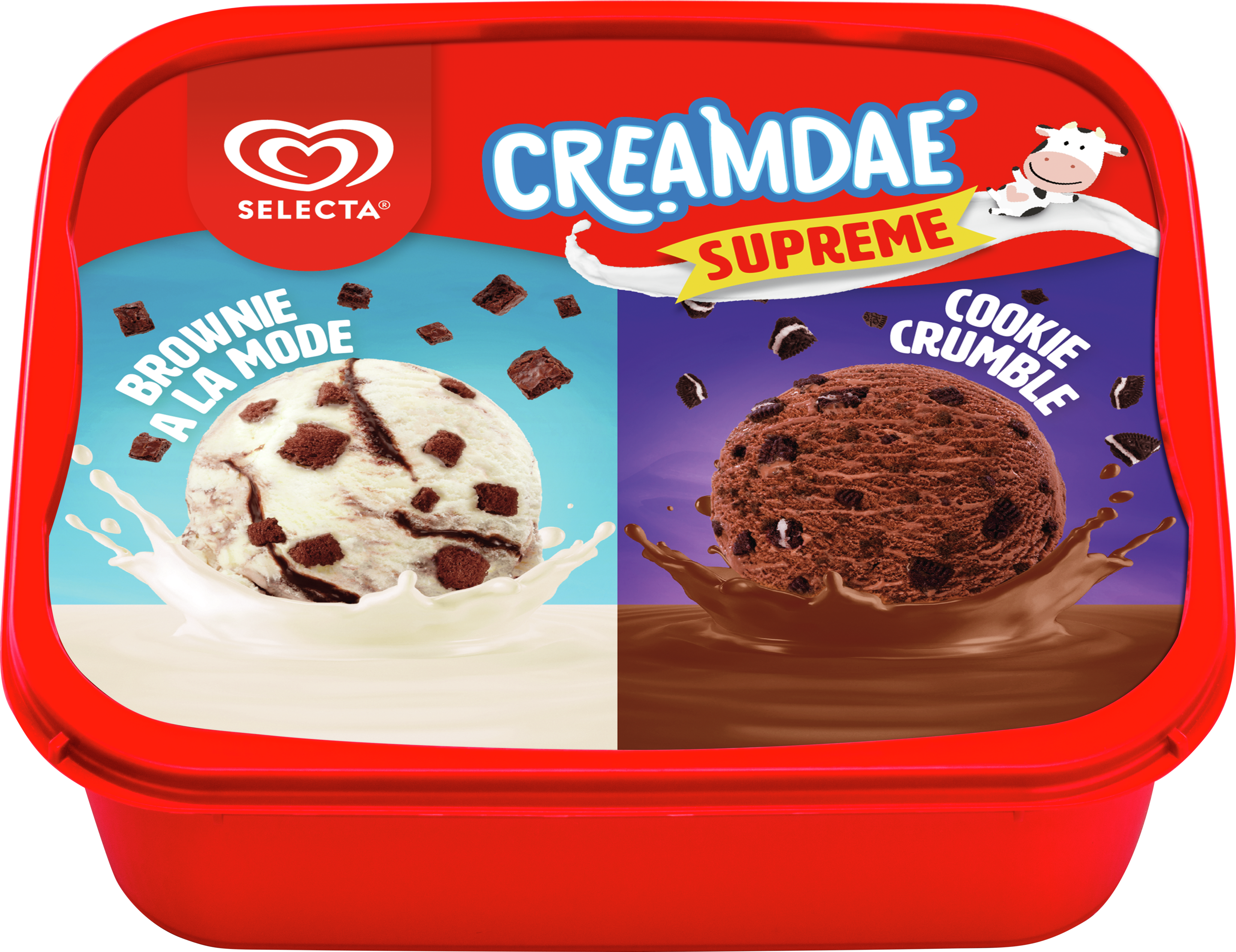 Selecta Creamdae Supreme 2in1 Brownie Ala Mode - Cookie Crumble