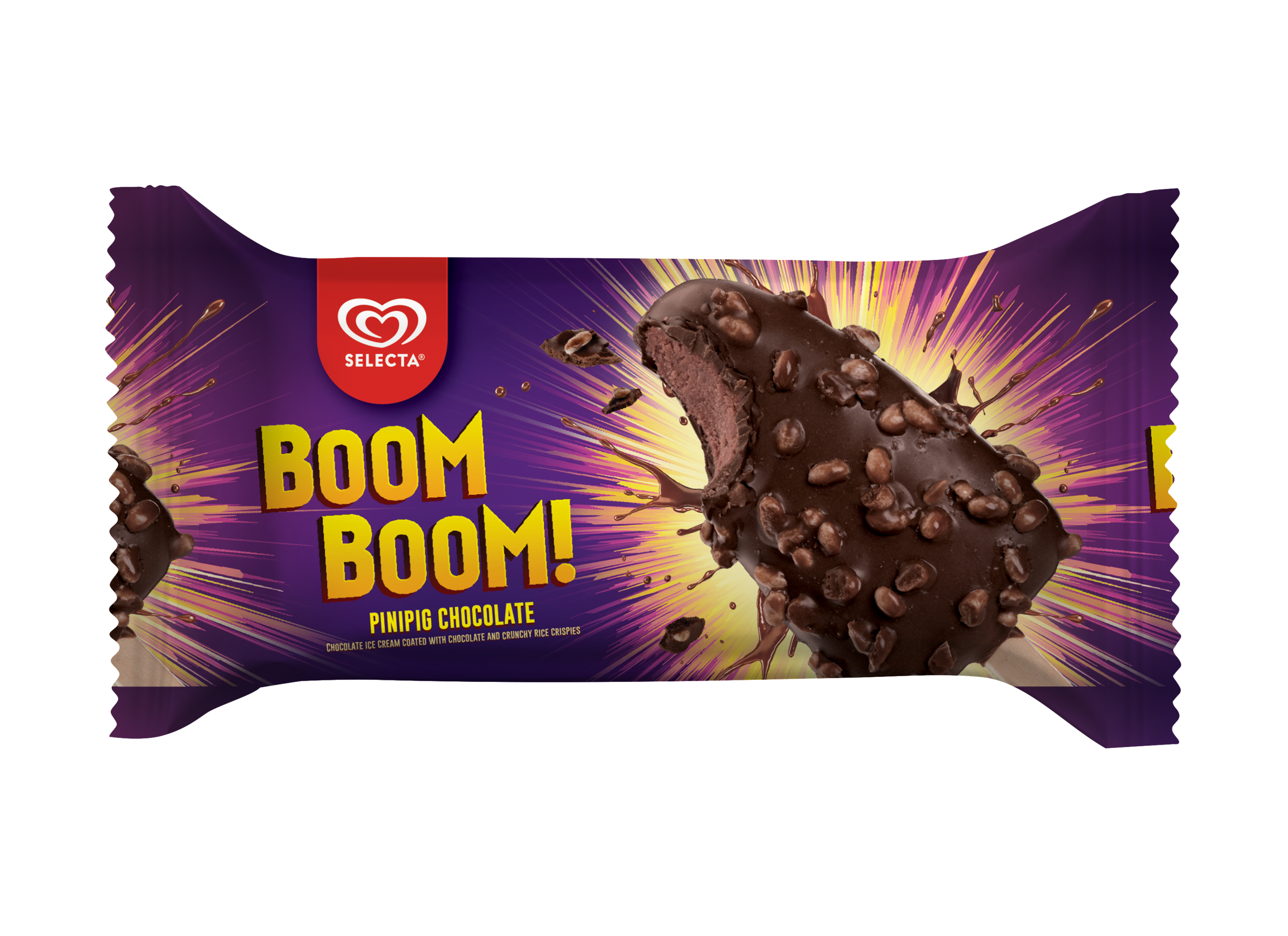 Selecta Boom boom Pinipig Chocolate Ice Cream Stick