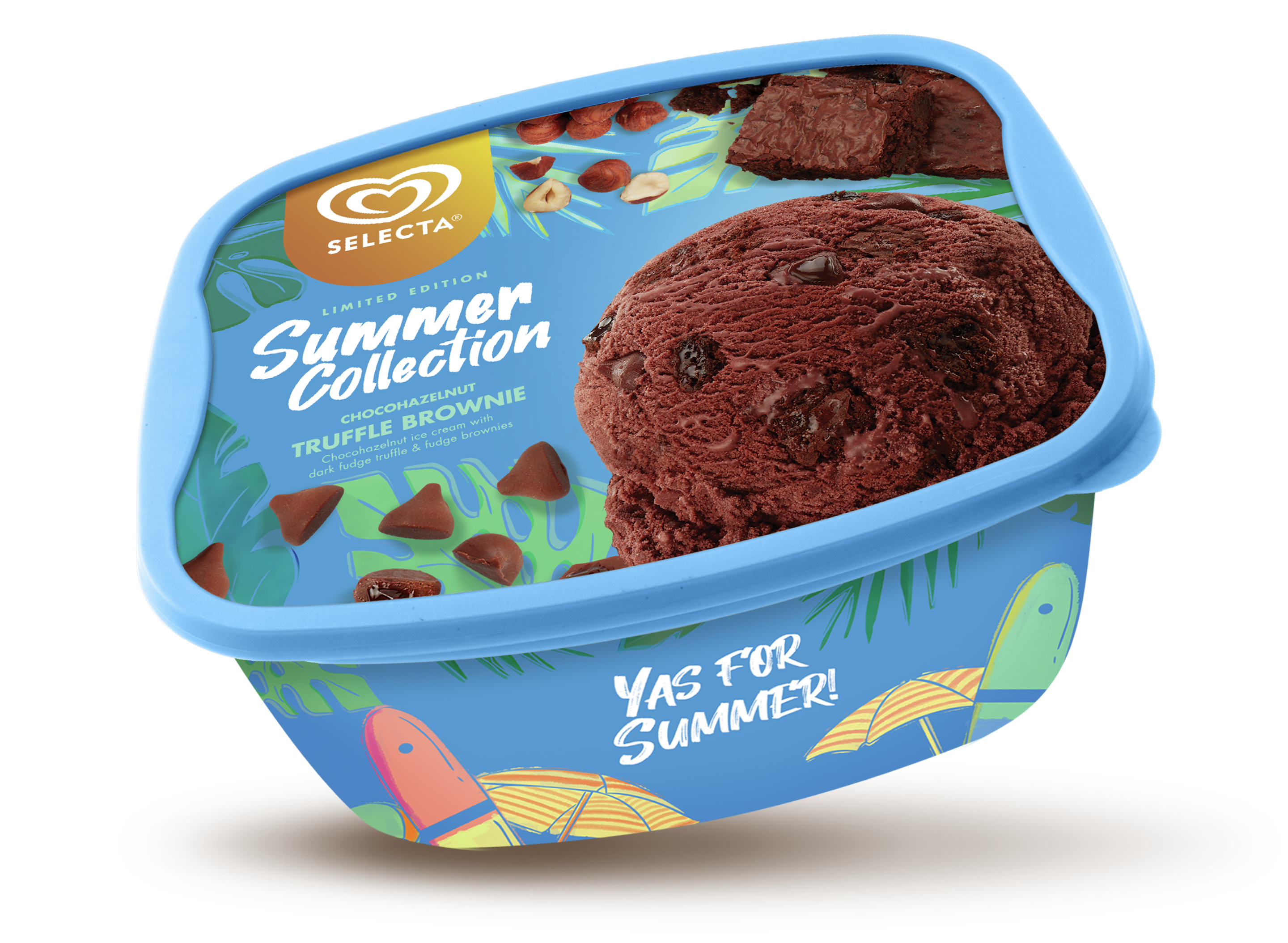 Selecta Supreme Choco Hazelnut Truffle Brownie Ice Cream