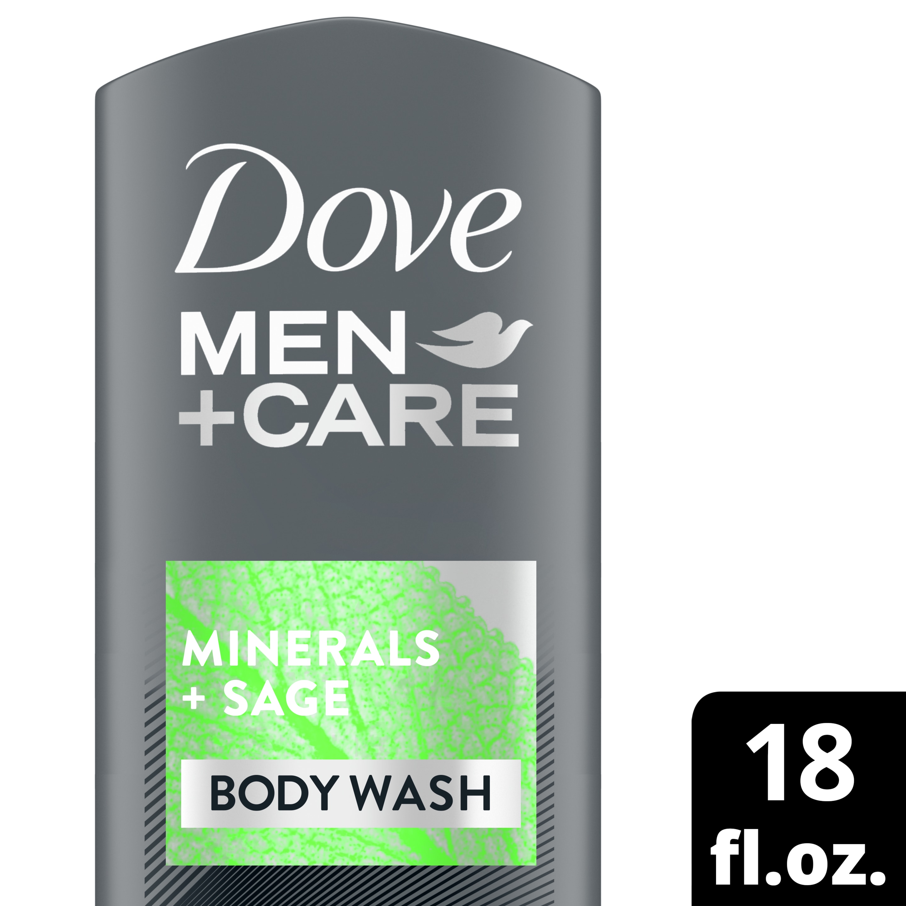 Dove Men+Care Minerals + Sage Body Wash 18 oz packshot