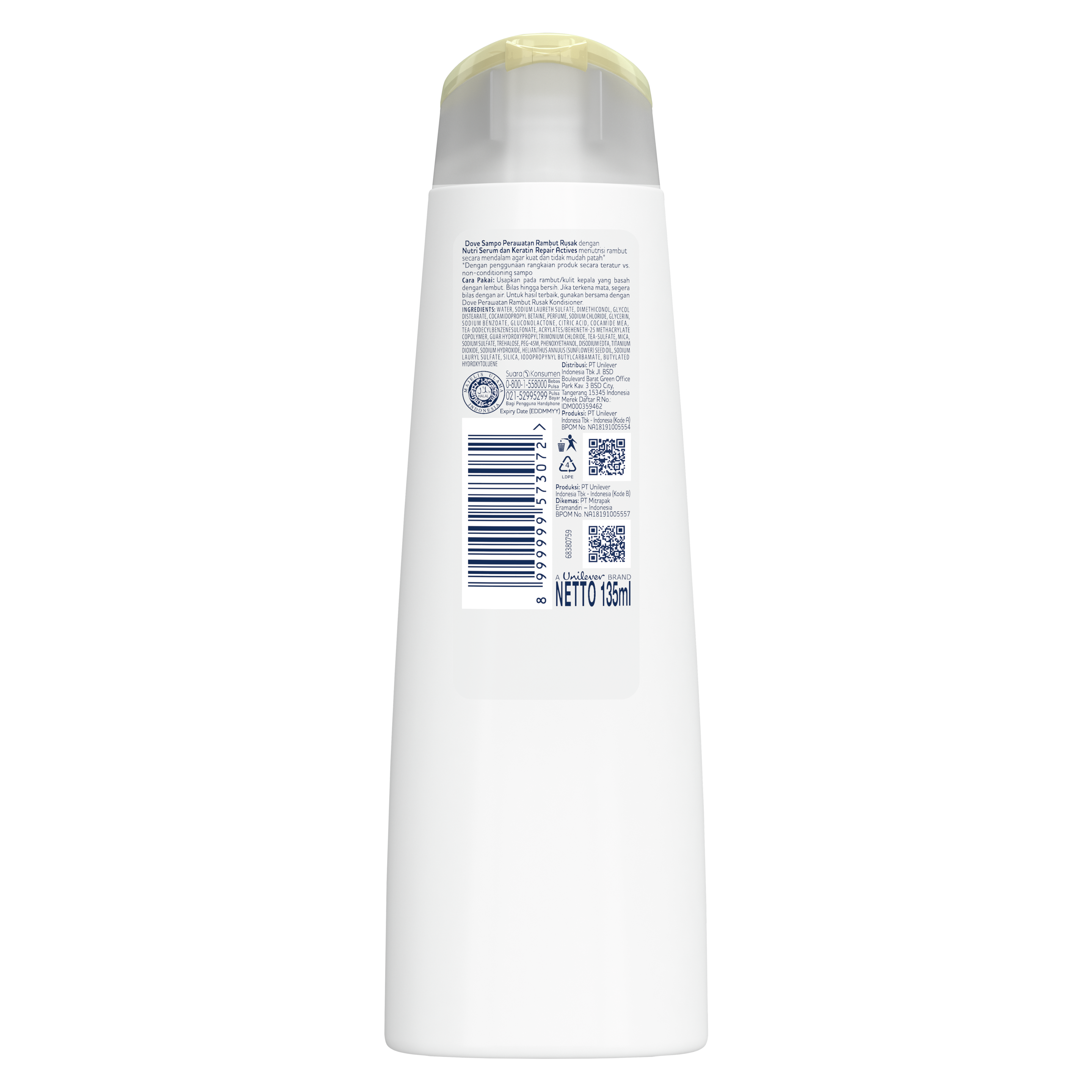 DOVE SHAMPOO PERAWATAN RAMBUT RUSAK 24X135ML