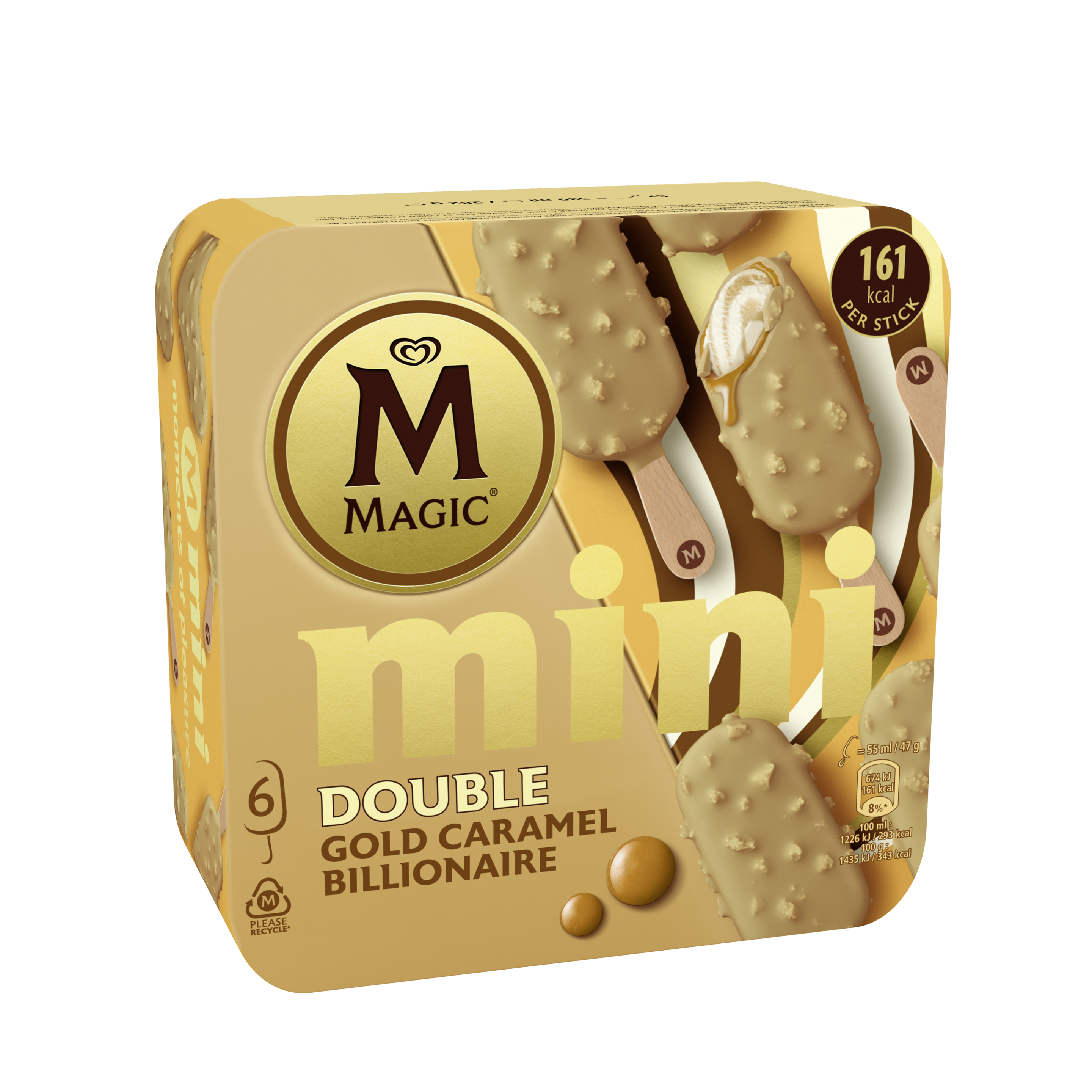 Magic Mini Double Gold Caramel Billionaire 55ml x 6