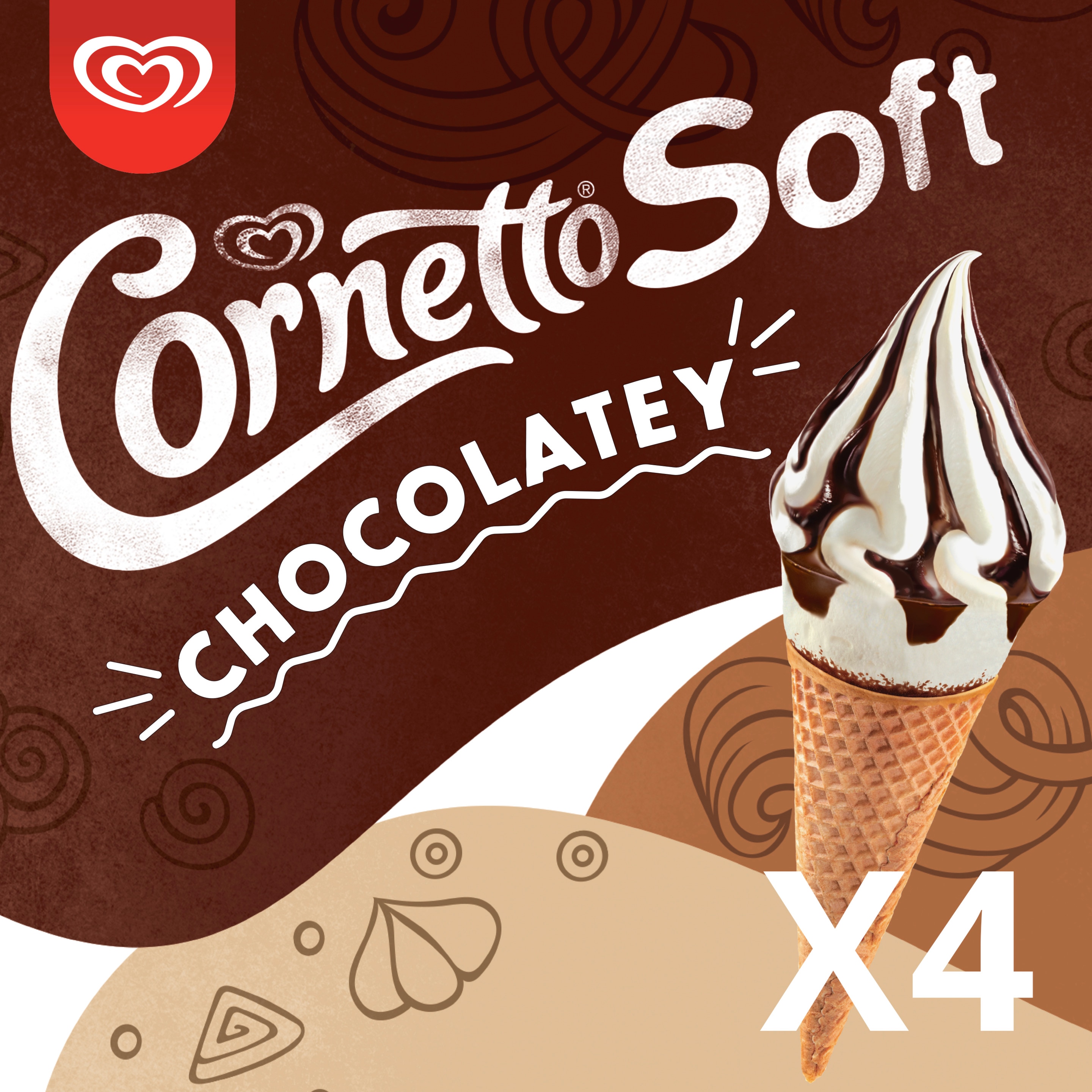 Cornetto Soft Chocolatey 4 x 140 ml