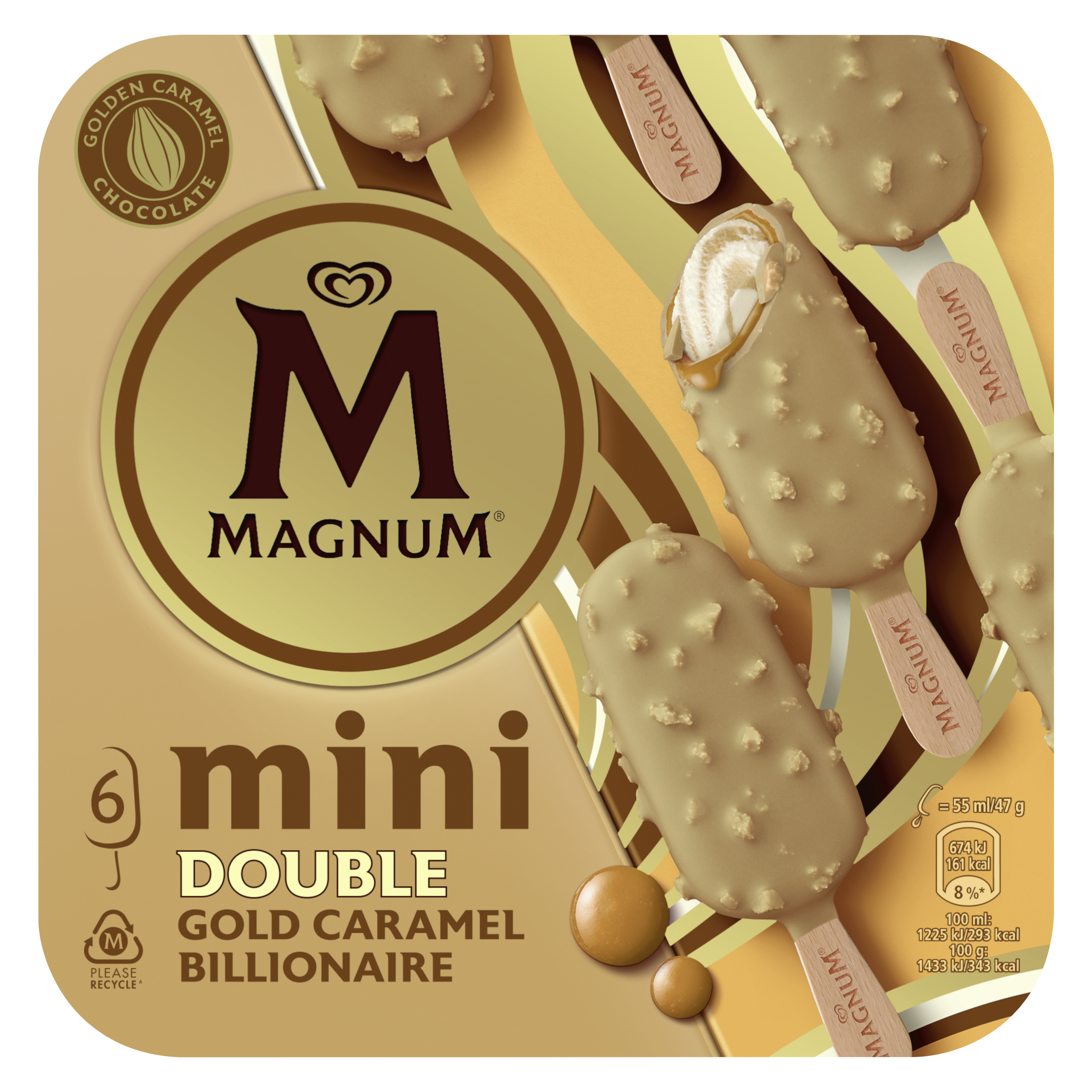 Multipack Magnum Mini Double Gold Caramel