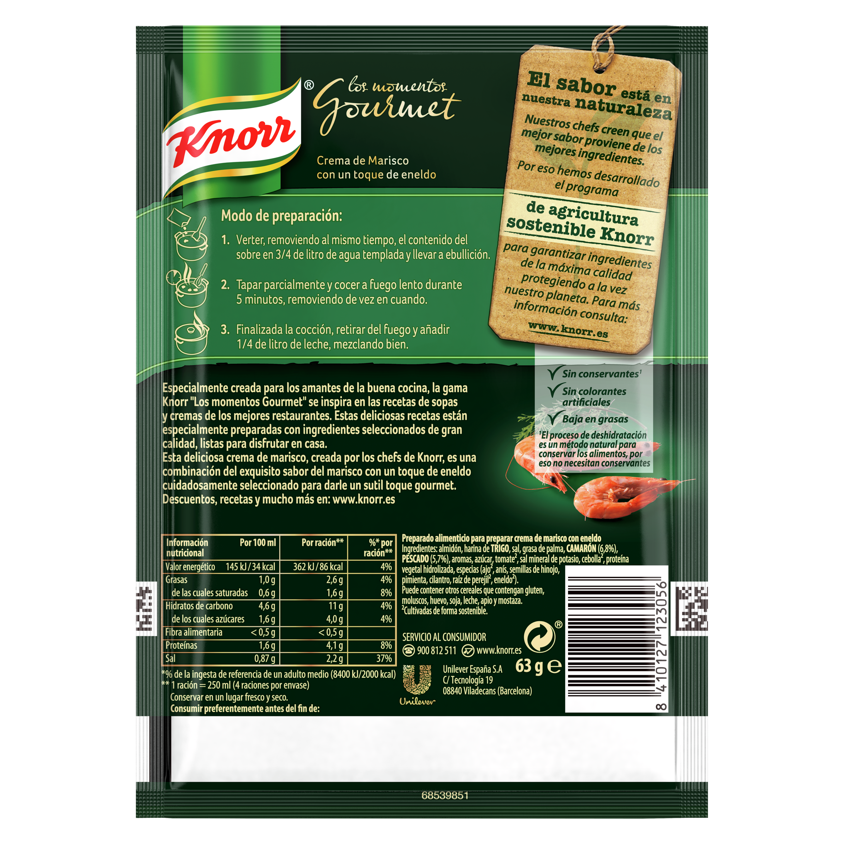 Crema Gourmet de Marisco y Eneldo 63g