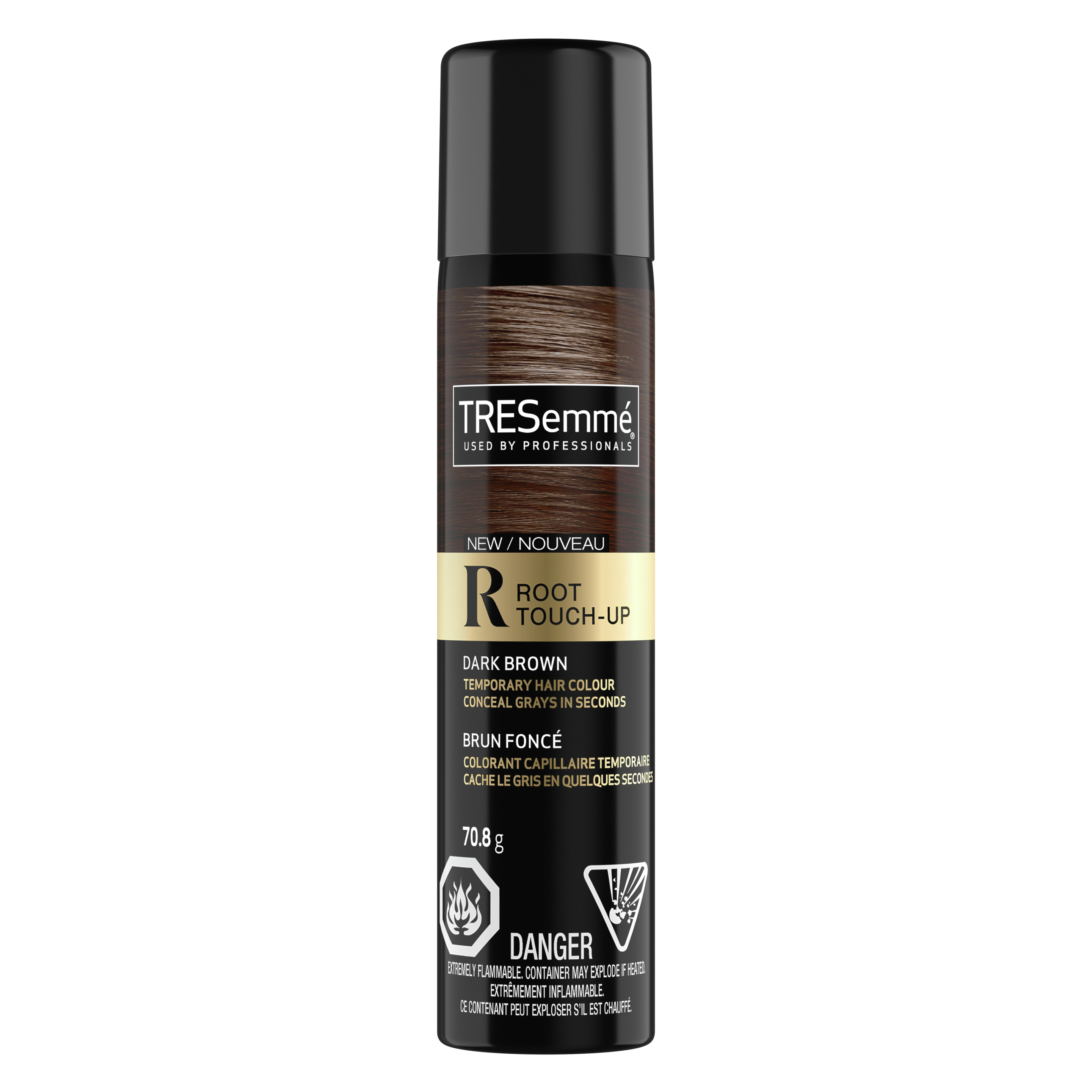 Image de l'avant du TRESemmé® Root Touch Up Spray for Dark Brown Hair de 70.8g