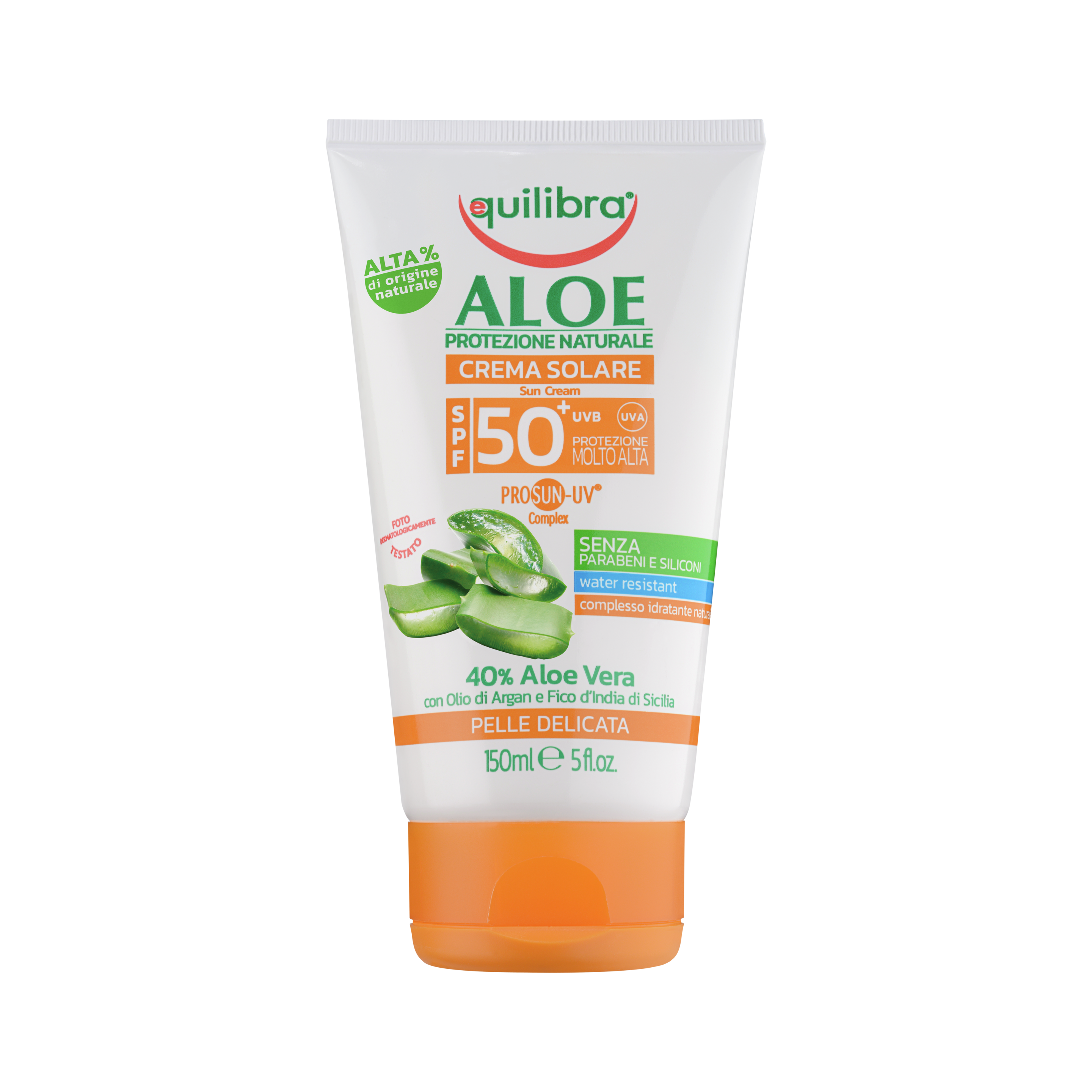 Aloe Crema Solare Spf 50+ Equilibra<sup>®</sup>  - Tubo da 150 ml